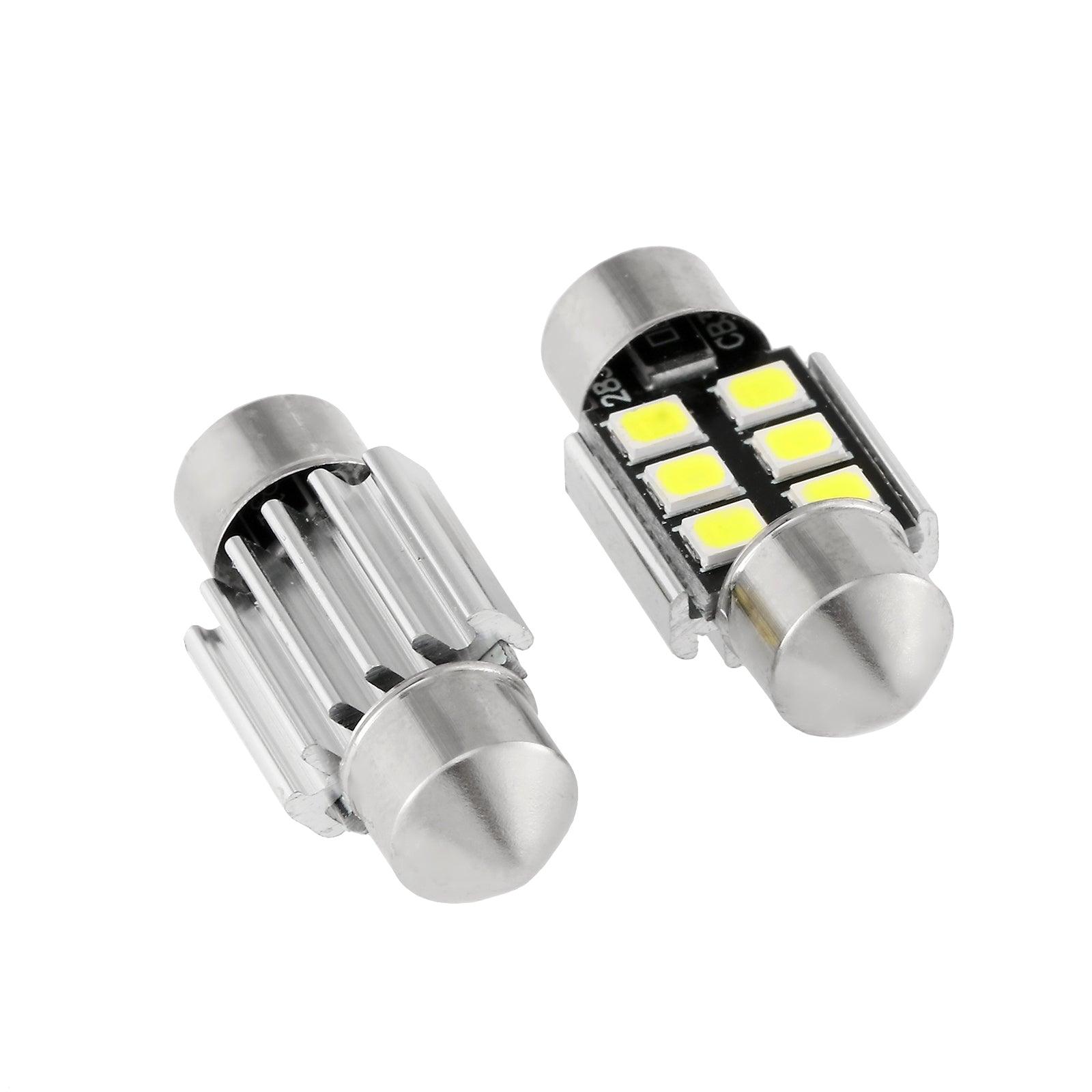 Auxbeam 31mm DE3175 / DE3021 / DE3022 Festoon LED Interior Light Bulbs – 2.7W, 200LM, 6500K White (2 Pack)