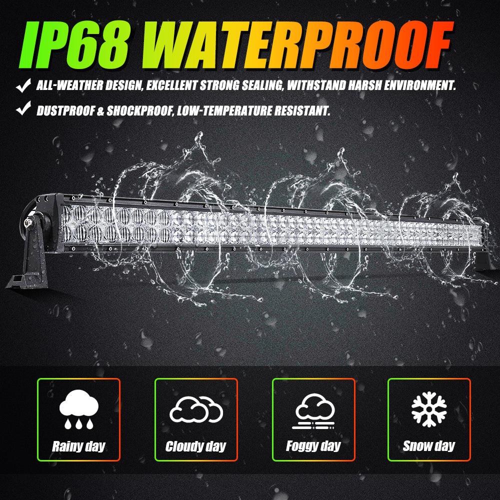 Auxbeam V-PRO Series RGBW LED Light Bar – 22"/32"/42"/52", Color-Changing, Off-Road