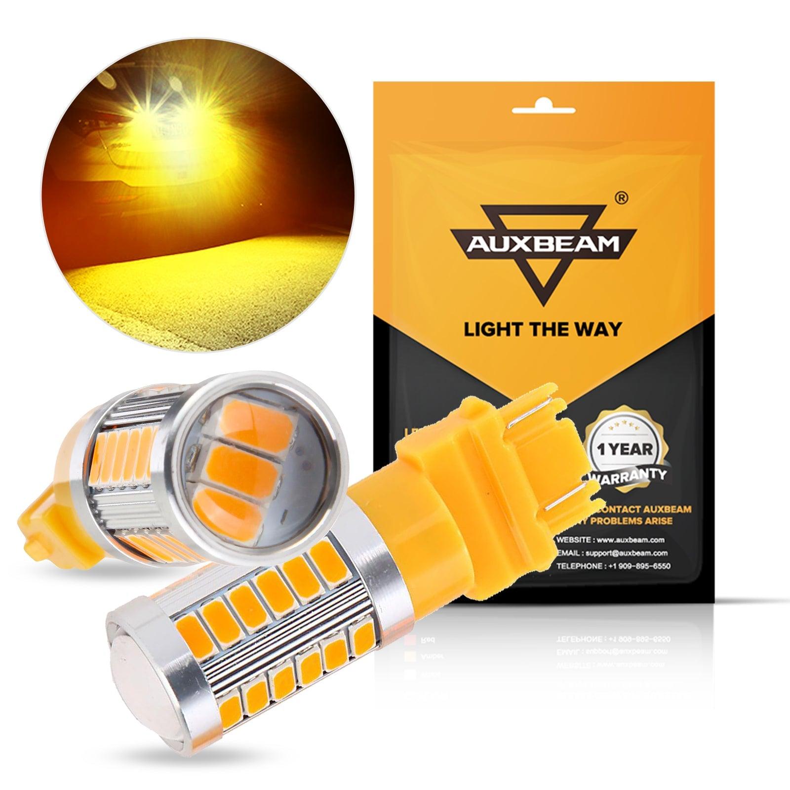 Auxbeam 33-Piece 3020 SMD LED Bulbs – Cool White / Amber / Red, 8000LM, Brake/Reverse/Parking/Tail/Turn Signal Lights