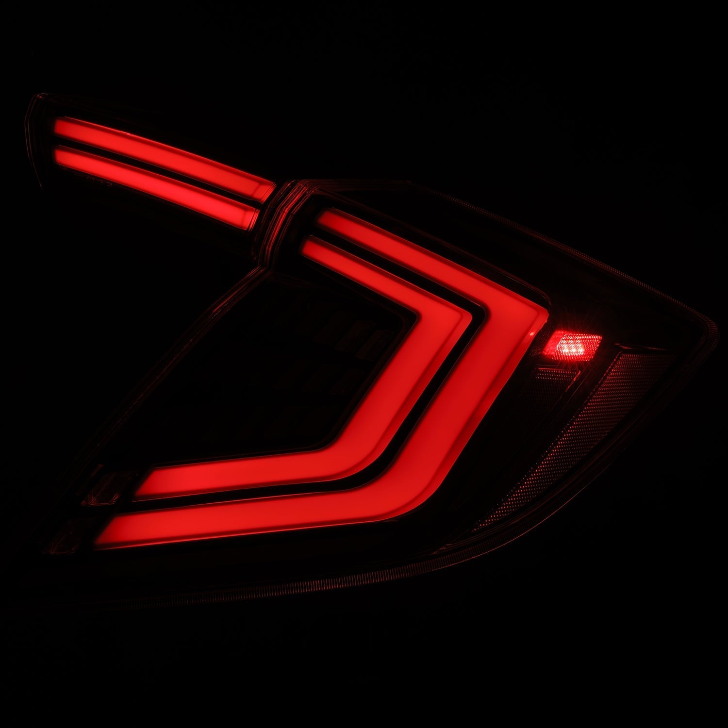 16-21 Honda Civic Hatchback NOVA-Series Prismatic LED Tail Lights Black | AlphaRex
