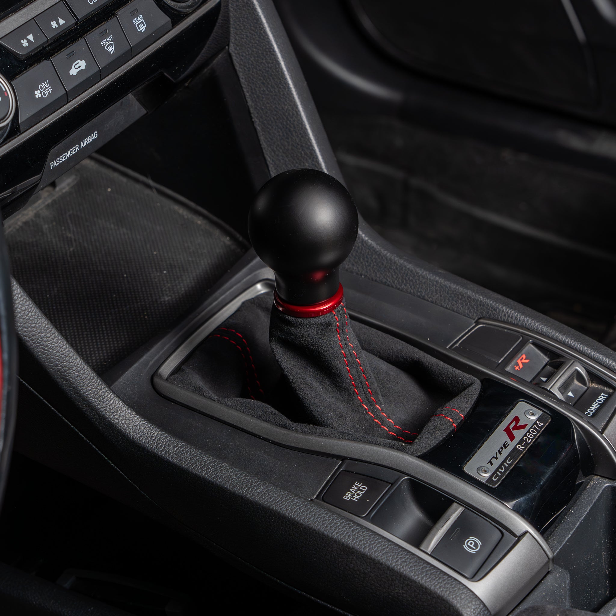 Billetworkz Alcantara Premium Shift Boot for 2016-2021 Honda Civic w/ Manual Transmission