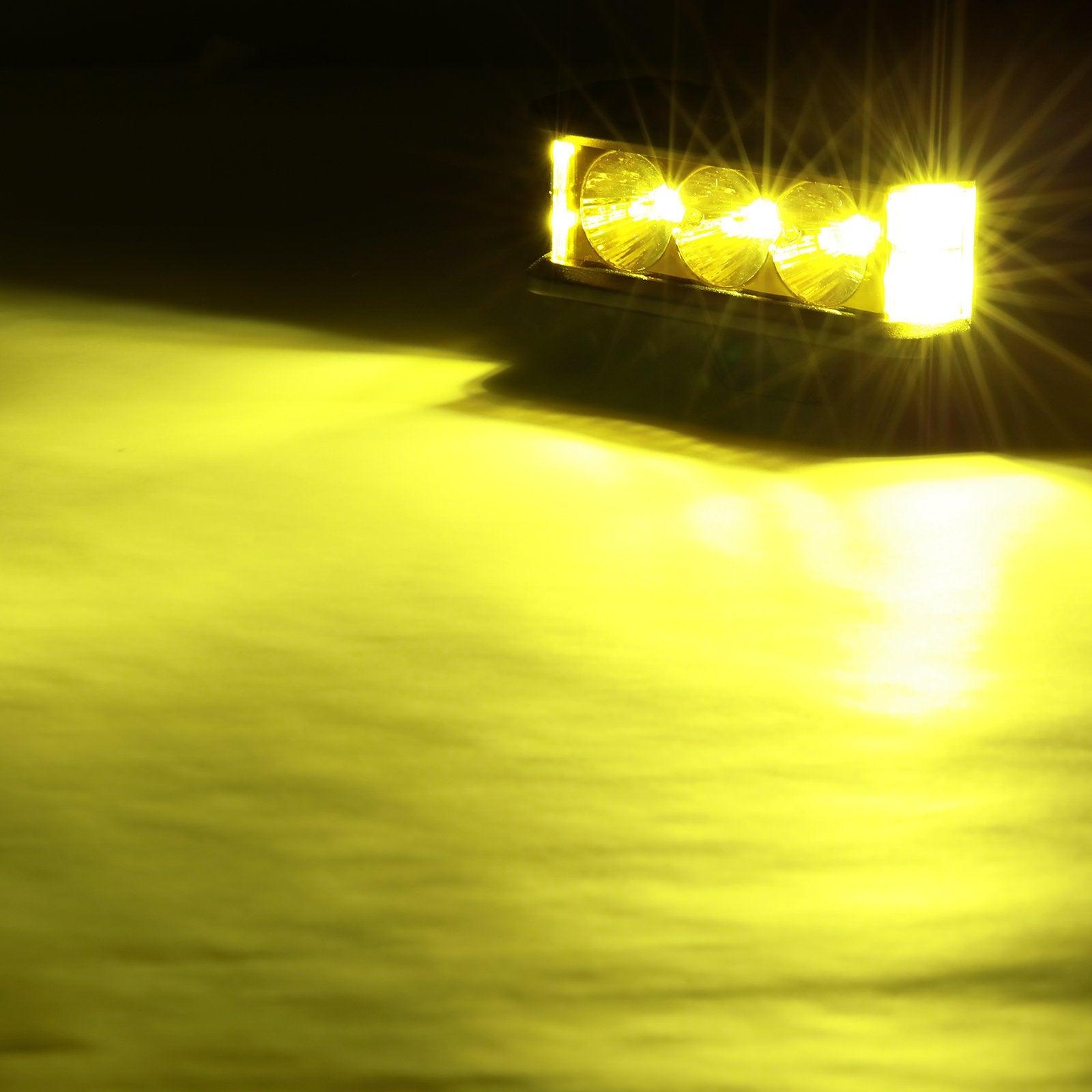 Auxbeam R5 Series 5" 68W LED Pod Lights – Amber Square, Side Shooter Spot Beam