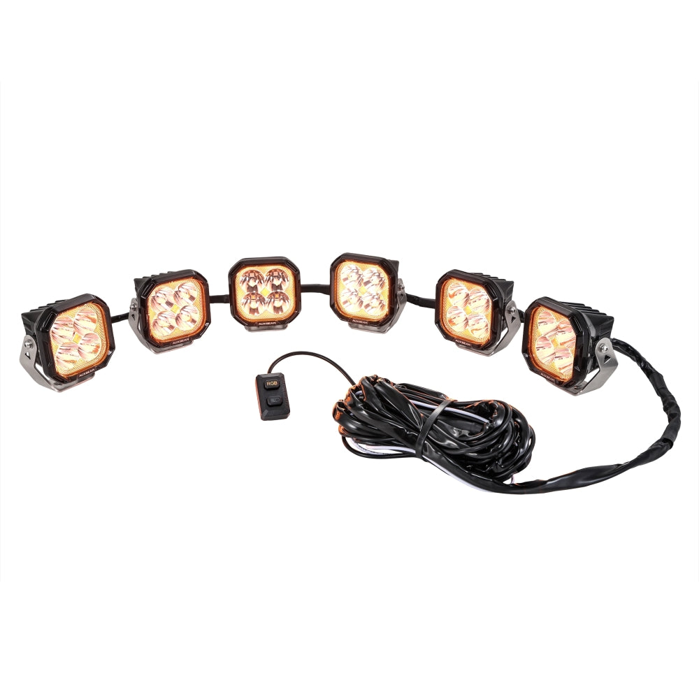 Auxbeam Color Play RGB Series 6-LED Pod Light Wiring Harness Kit – 3-Pin DT Plug