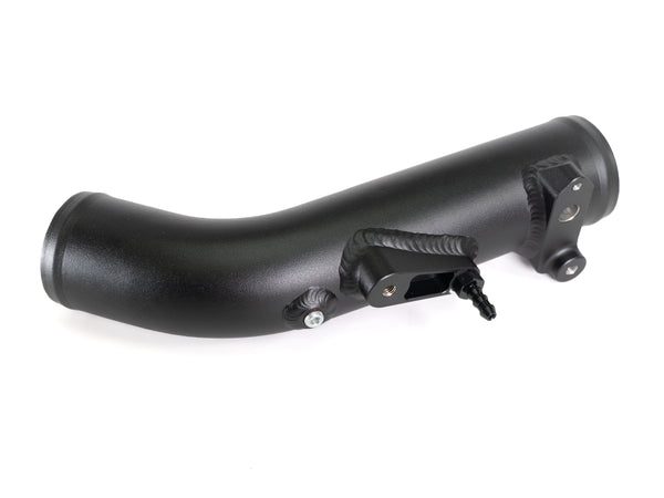 Precision-engineered charge pipe components arranged for installation on a modern turbo platform