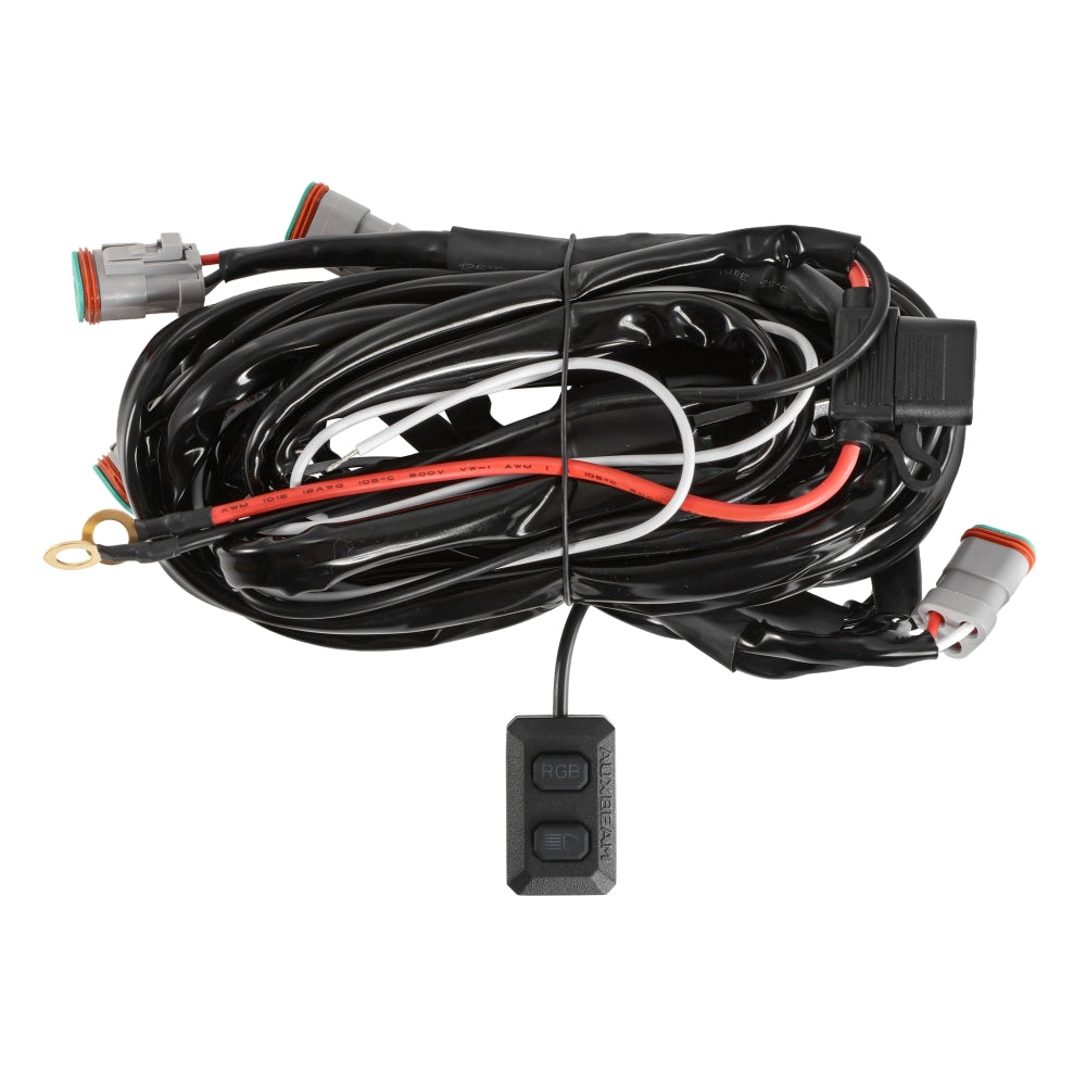 Auxbeam Color Play RGB Series 6-LED Pod Light Wiring Harness Kit – 3-Pin DT Plug