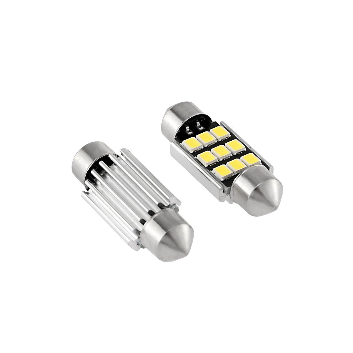 Auxbeam 36mm DE3174 Festoon LED Interior Light Bulbs – 2.7W, 300LM, 6500K White (2 Pack)