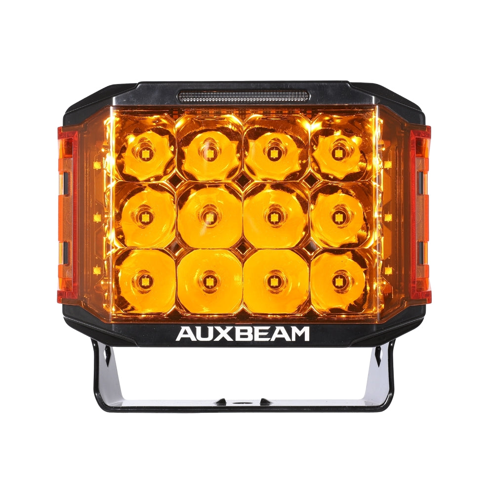 Auxbeam V-MAX Series LED Pod Light Covers – 4"/5"/7", Dark Amber