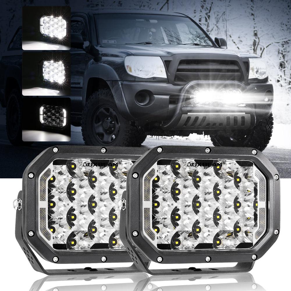 lost mary mo5000 watermelon Auxbeam 7x5 Inch Rectangle LED Pods White Spot LED Driving Lights with DRL