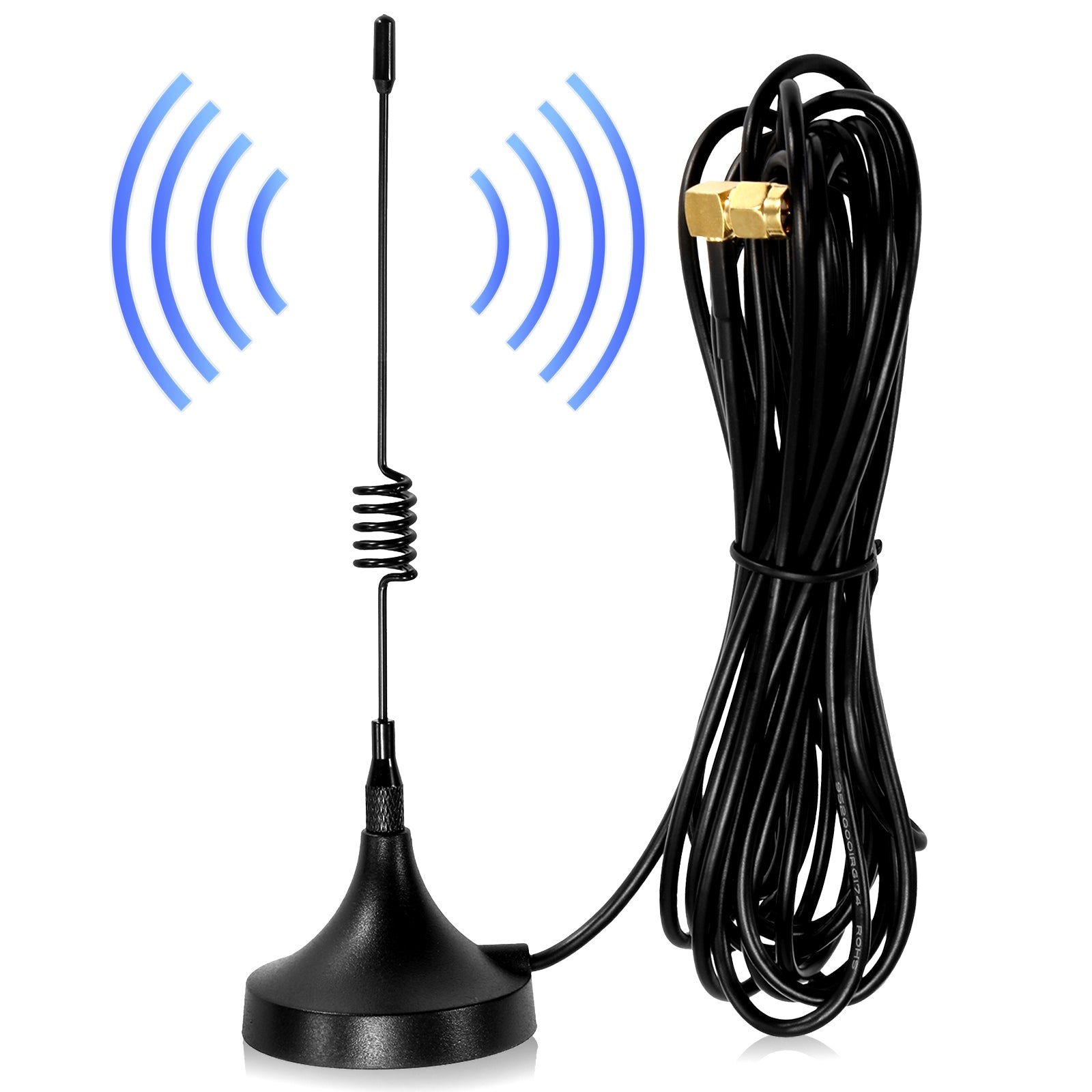 Auxbeam 3.6m/12ft Antenna with Magnetic Base for Wireless Remote Control Switch Panel RC-800/AC-800/AC-1200/AS-400/AS-600/AS-800