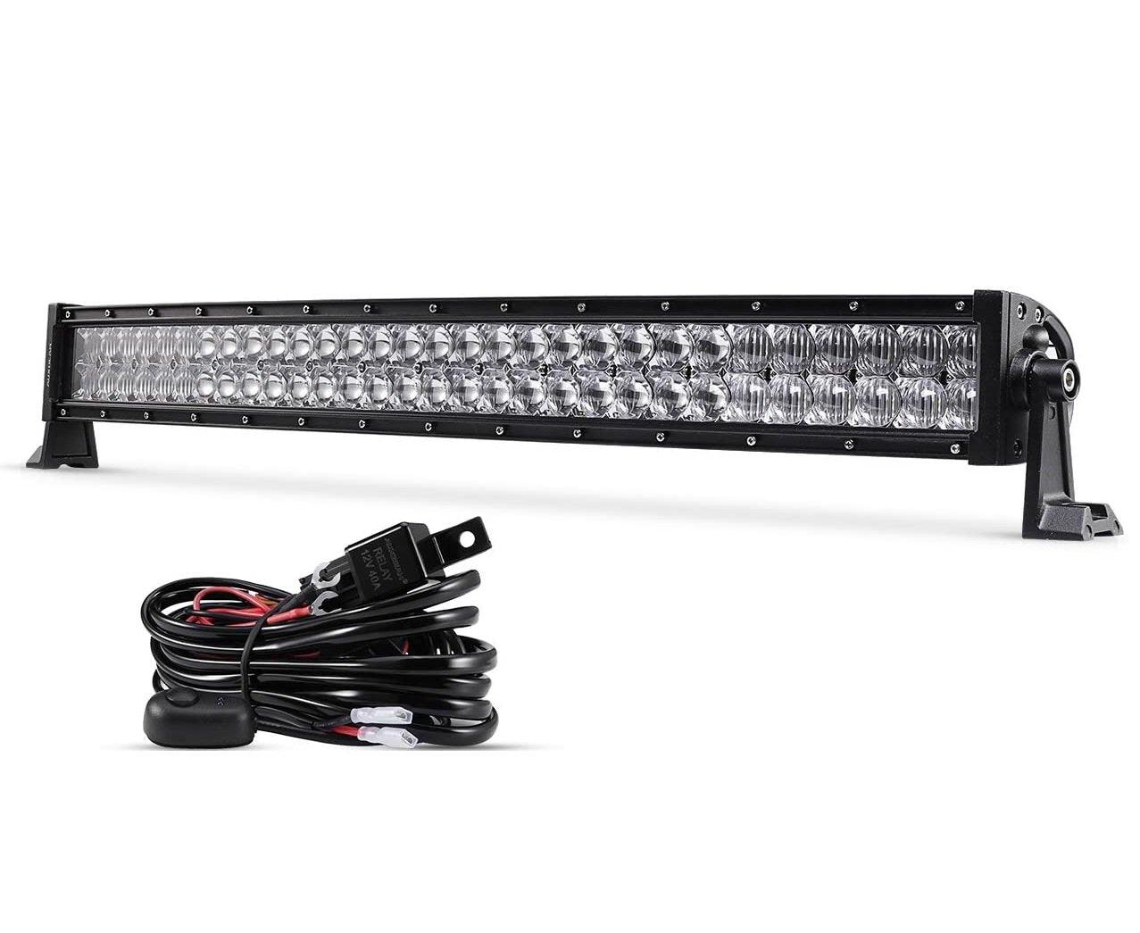Auxbeam 5D Series LED Light Bar – 22", Straight or Curved, Double Row, Combo Beam