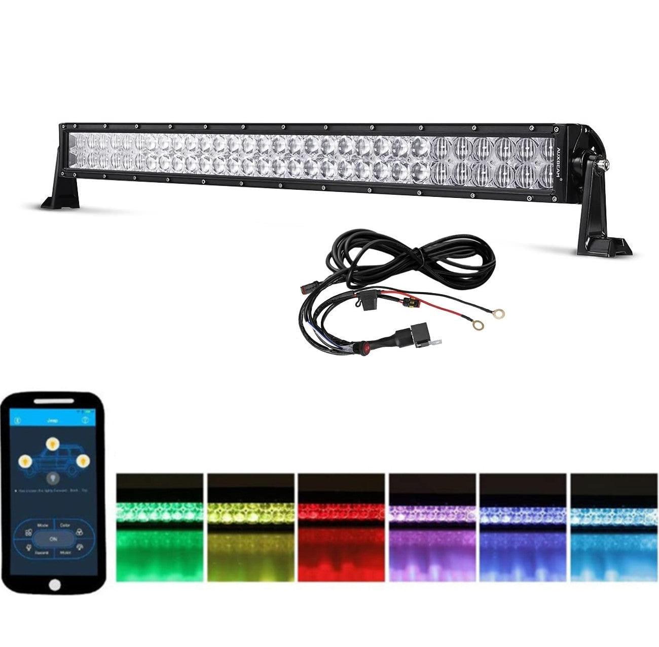 Auxbeam V-Series RGB Color-Changing 32"/42" LED Light Bar – Off-Road
