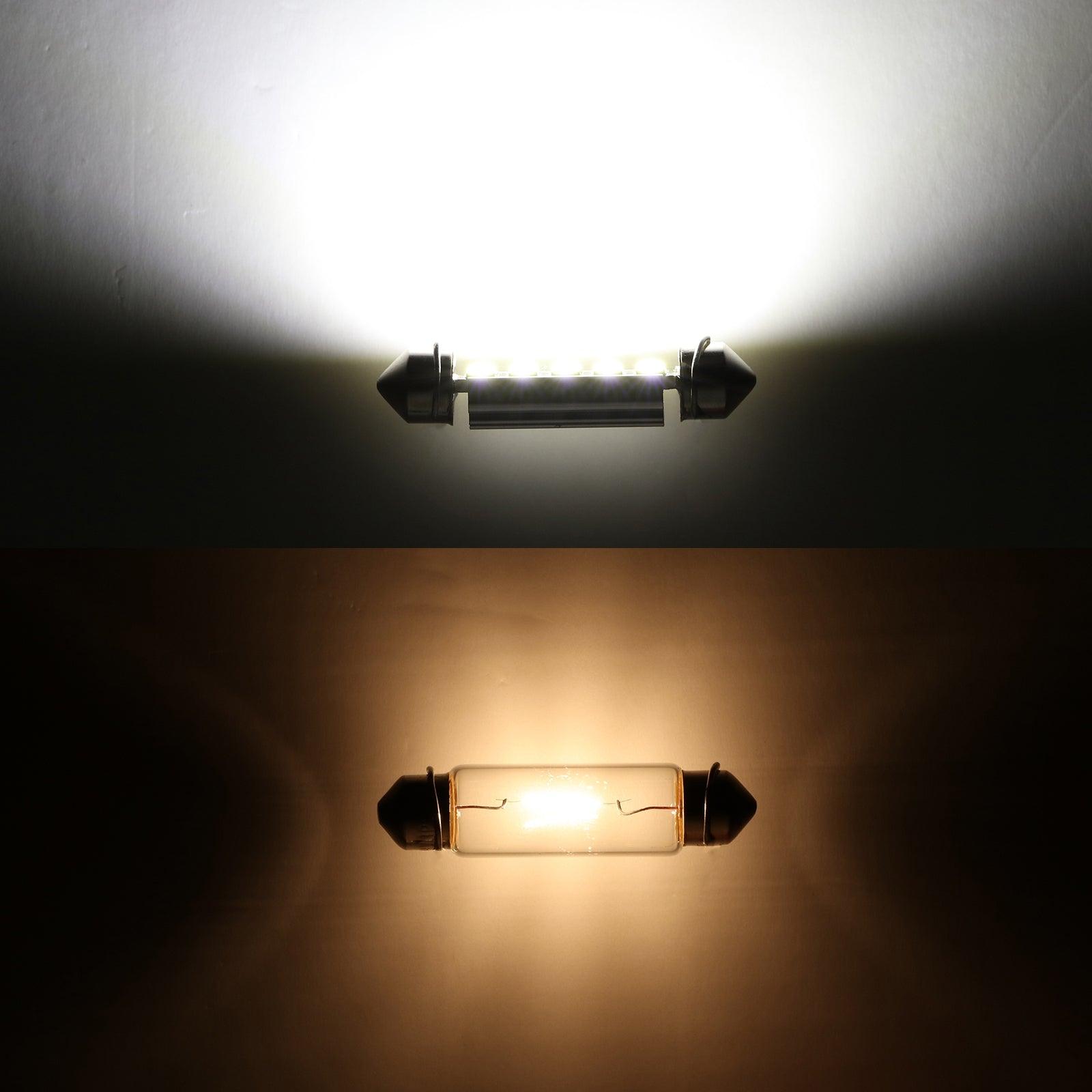 Auxbeam 41mm Festoon LED Interior Light Bulbs – 578 / 211-2 / 212-2 / 214-2, 2.7W, 500LM, 6500K White (2 Pack)