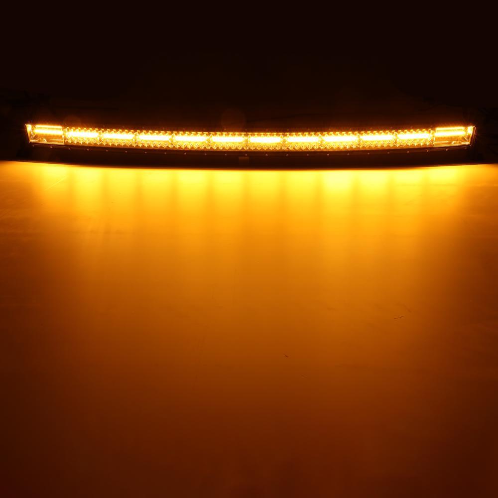 Auxbeam 6 Modes Series 50" LED Light Bar – Curved, White & Amber, Off-Road