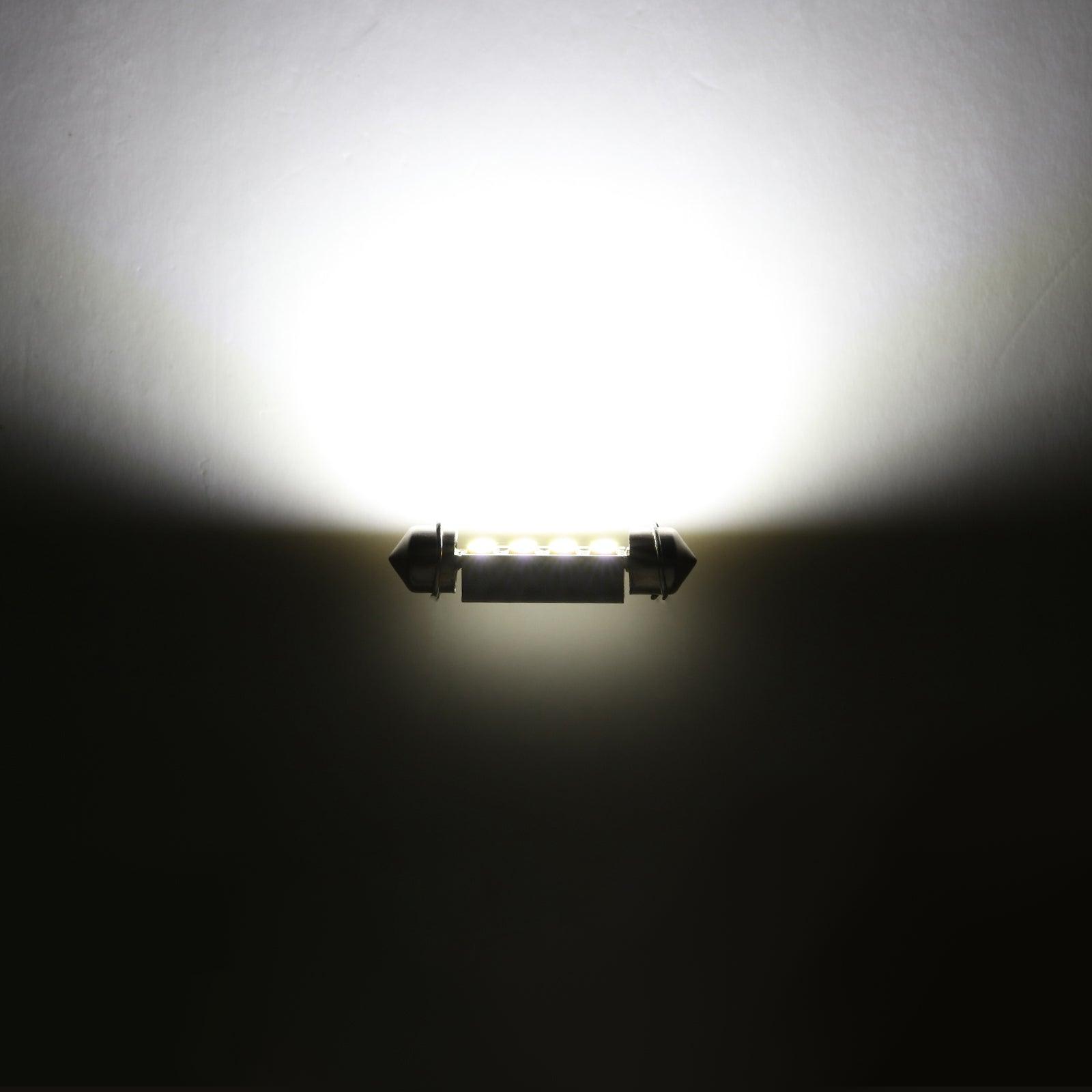 Auxbeam 39mm DE3174 Festoon LED Interior Light Bulbs – 2.7W, 400LM, 6500K White (2 Pack)