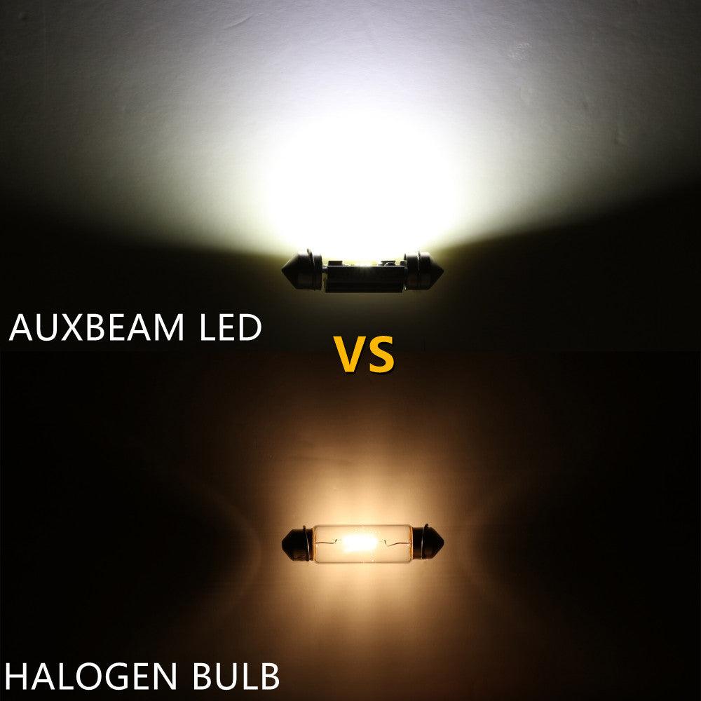 Auxbeam Dual Color Switchback Festoon LED Bulbs – 31mm /41mm / 42mm, 1860CSP, 6500K Cool White & 5000K Natural White, CANBUS, Interior/Dome/Map/License Plate (2 Pack)