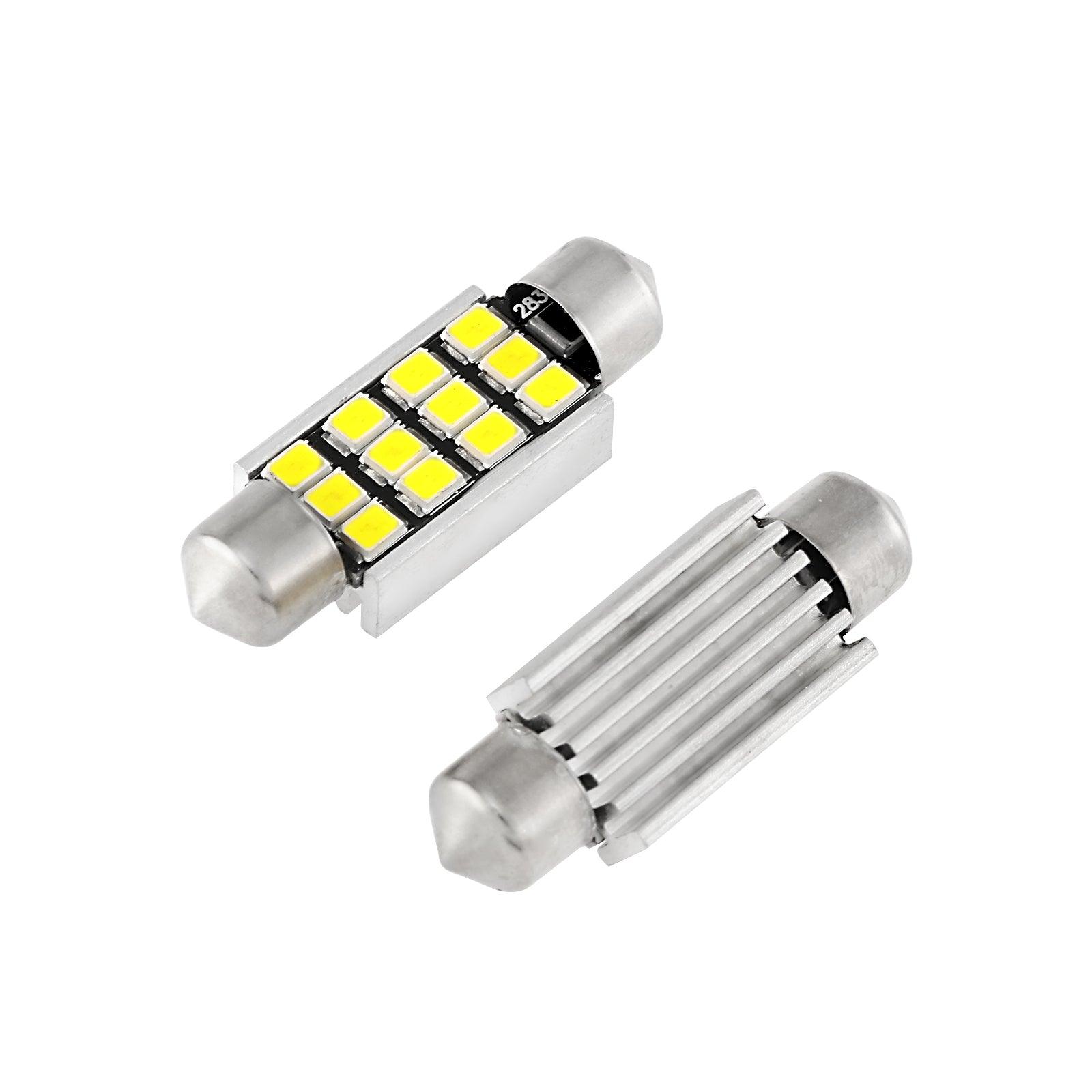Auxbeam 39mm DE3174 Festoon LED Interior Light Bulbs – 2.7W, 400LM, 6500K White (2 Pack)