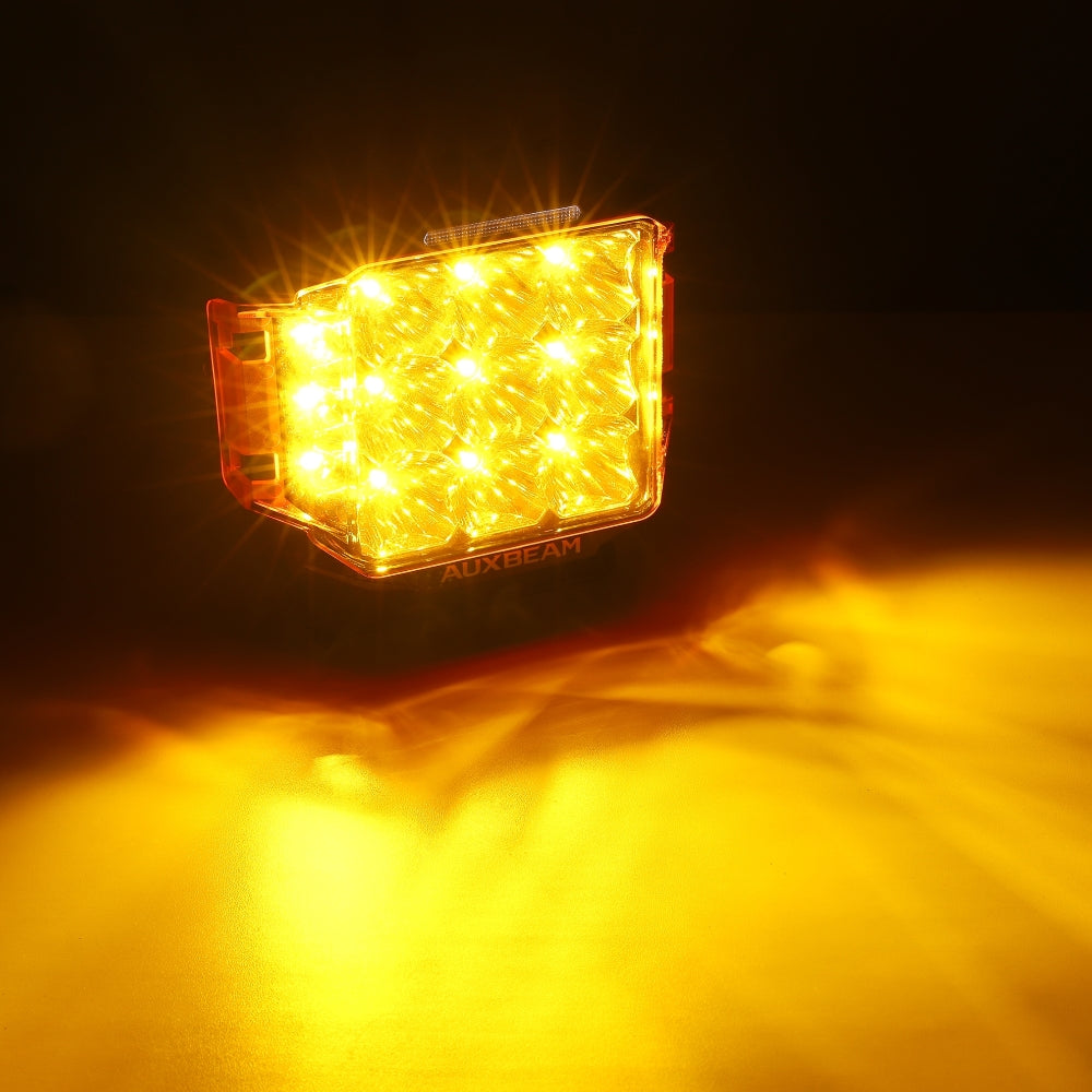 Auxbeam V-MAX Series LED Pod Light Covers – 4"/5"/7", Dark Amber