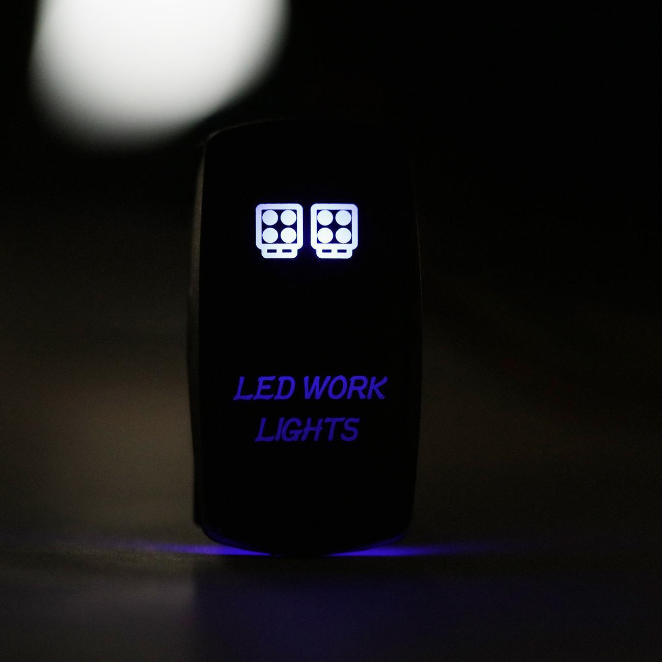 Auxbeam 5-Pin Laser On/Off Switch – 20A 12V / 10A 24V, Jumper Wires Included