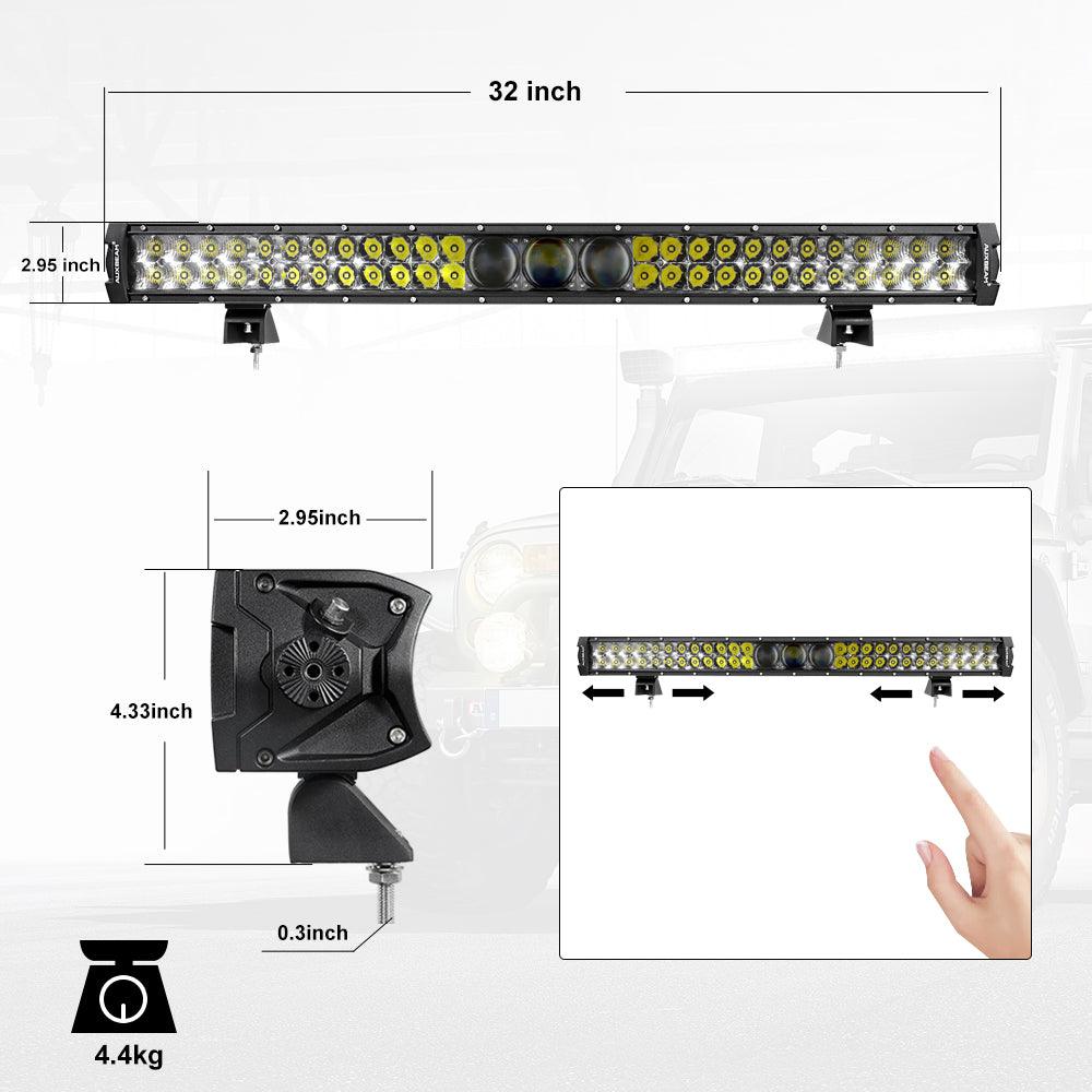 Auxbeam 5D-PRO Series 32" LED Light Bar – 33,000LM, Spot Beam, Off-Road