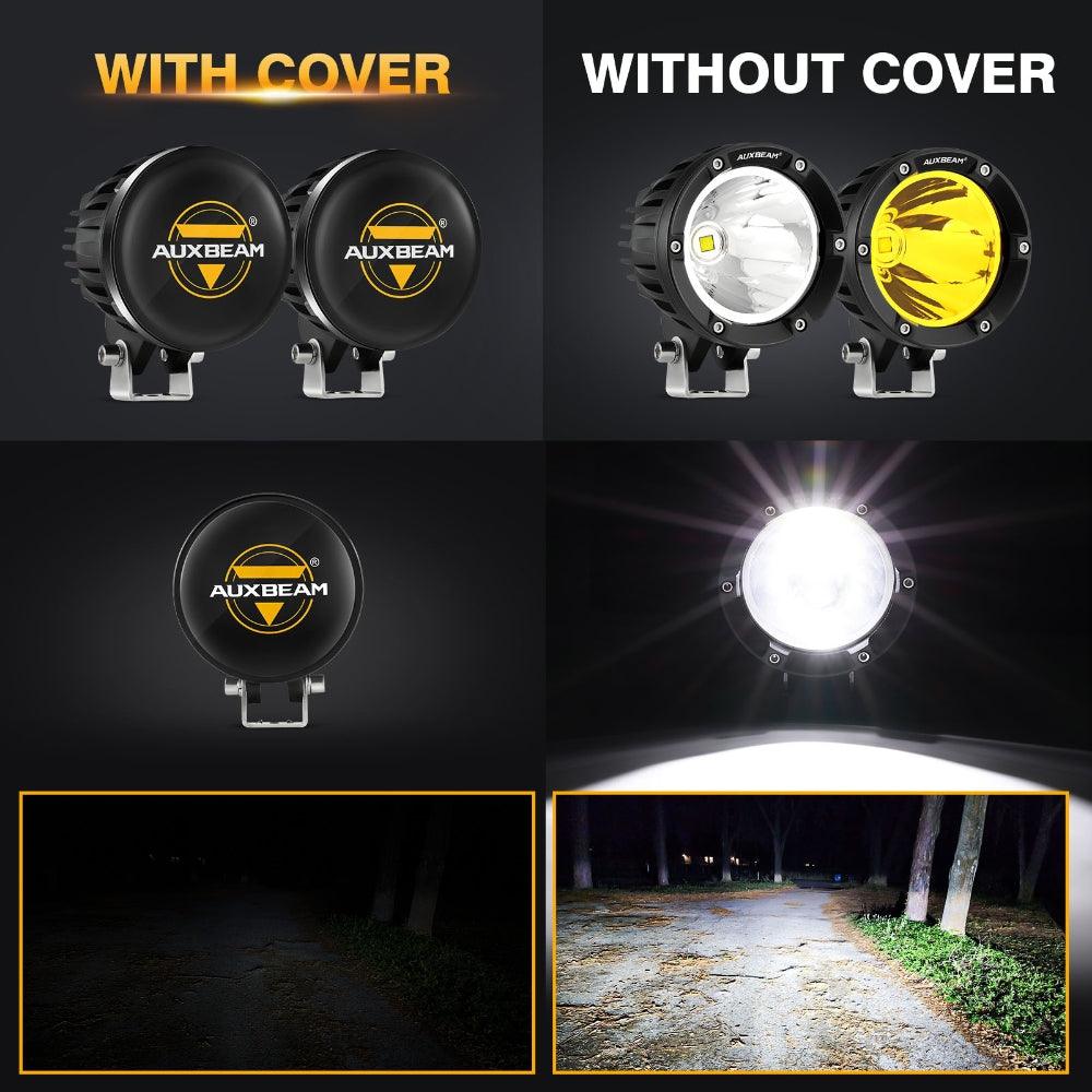 Auxbeam 4" Round LED Pod Light Covers – Black