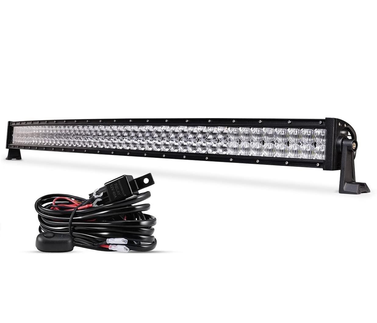 Auxbeam 5D Series LED Light Bar – 22", Straight or Curved, Double Row, Combo Beam
