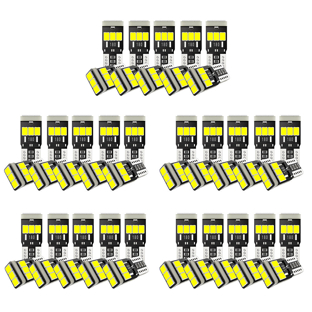 Auxbeam 168 / 2825 W5W T10 LED Bulb – License Plate / Side Marker / Interior Light, 5W, White, 300% Brighter, CAN-Bus Error-Free