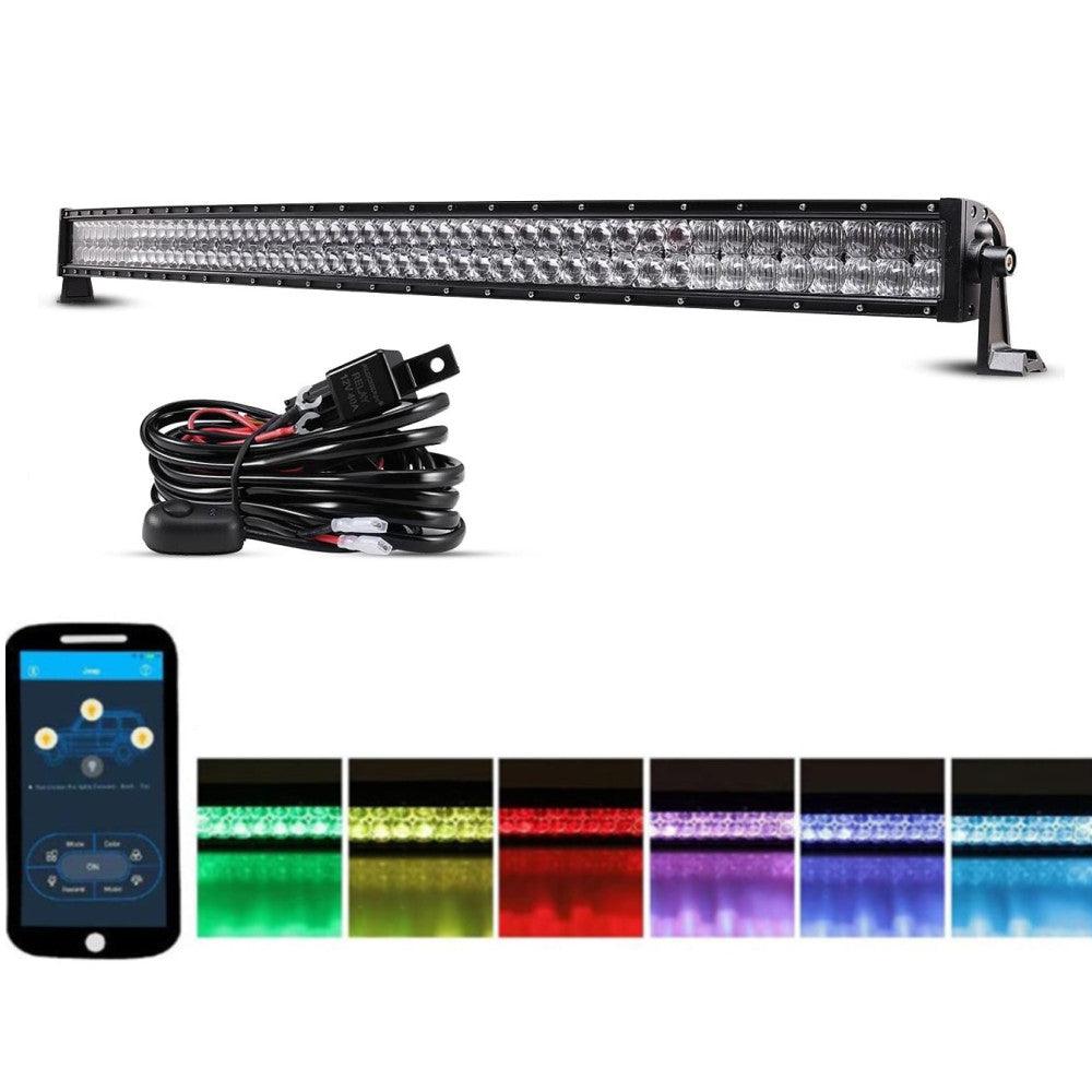Auxbeam V-Series RGB Color-Changing 32"/42" LED Light Bar – Off-Road