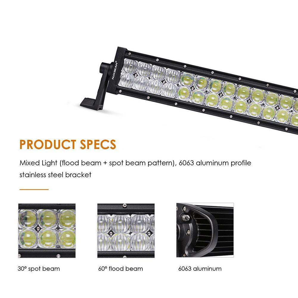 Auxbeam 5D Series 32" LED Light Bar – Straight/Curved, Double Row, Combo Beam