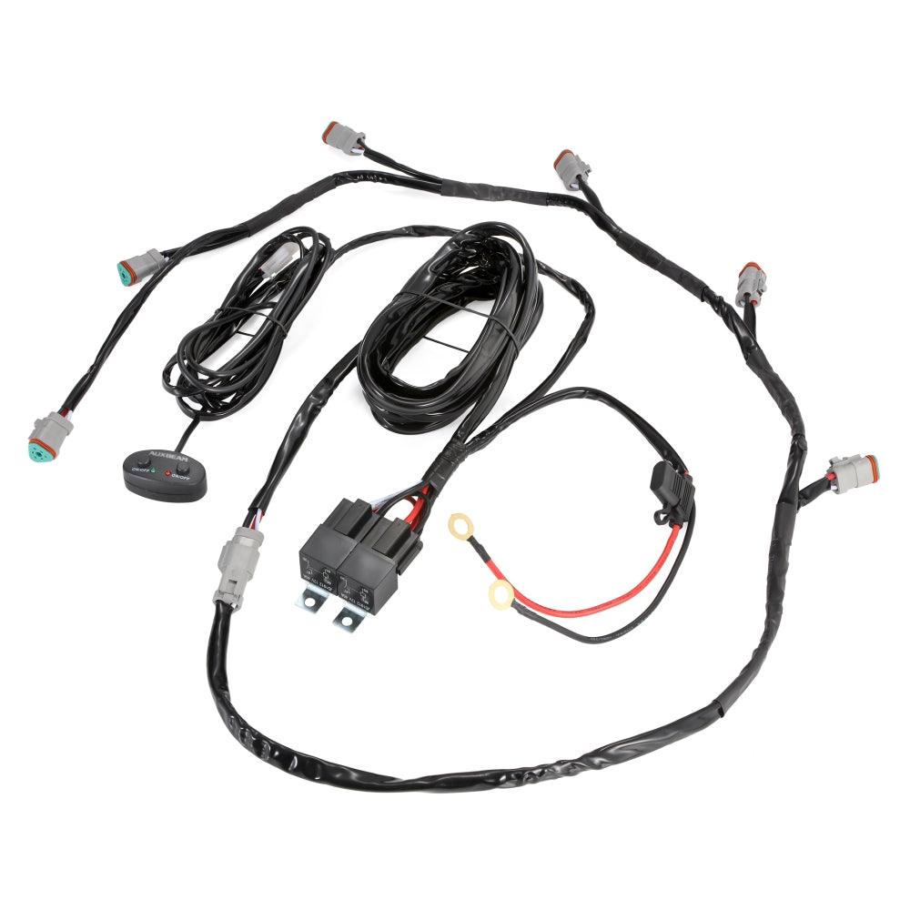 Auxbeam 6-LED Pod Light Wiring Harness Kit – 3-Pin DT Plug