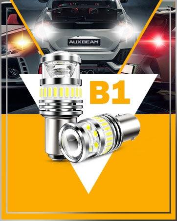 Auxbeam 1157 BAY15D LED Bulbs – B1 Series, Backup/Reverse/Turn Signal/Brake/Tail Lights, 11W, 4000LM, 6500K White (2 Pack)