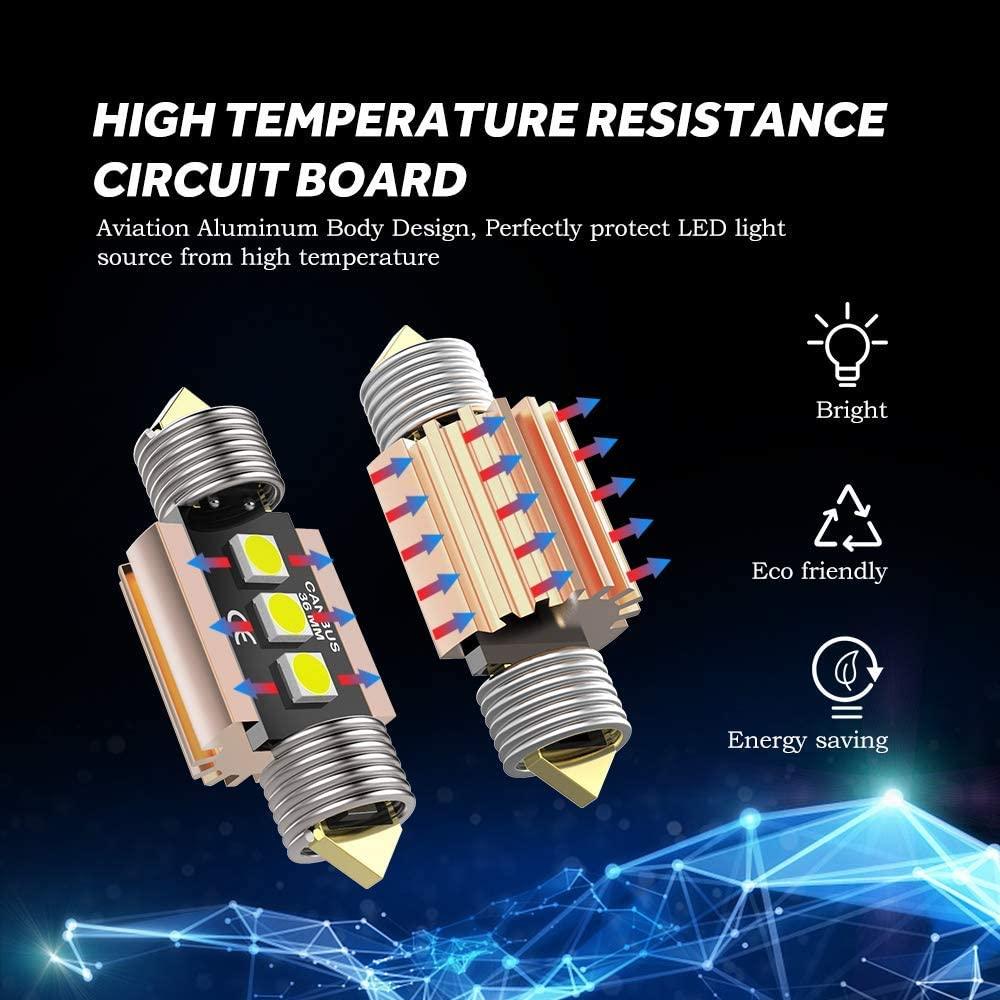 Auxbeam CANBUS Festoon LED Bulbs – Interior Dome, Map & License Plate Lights
