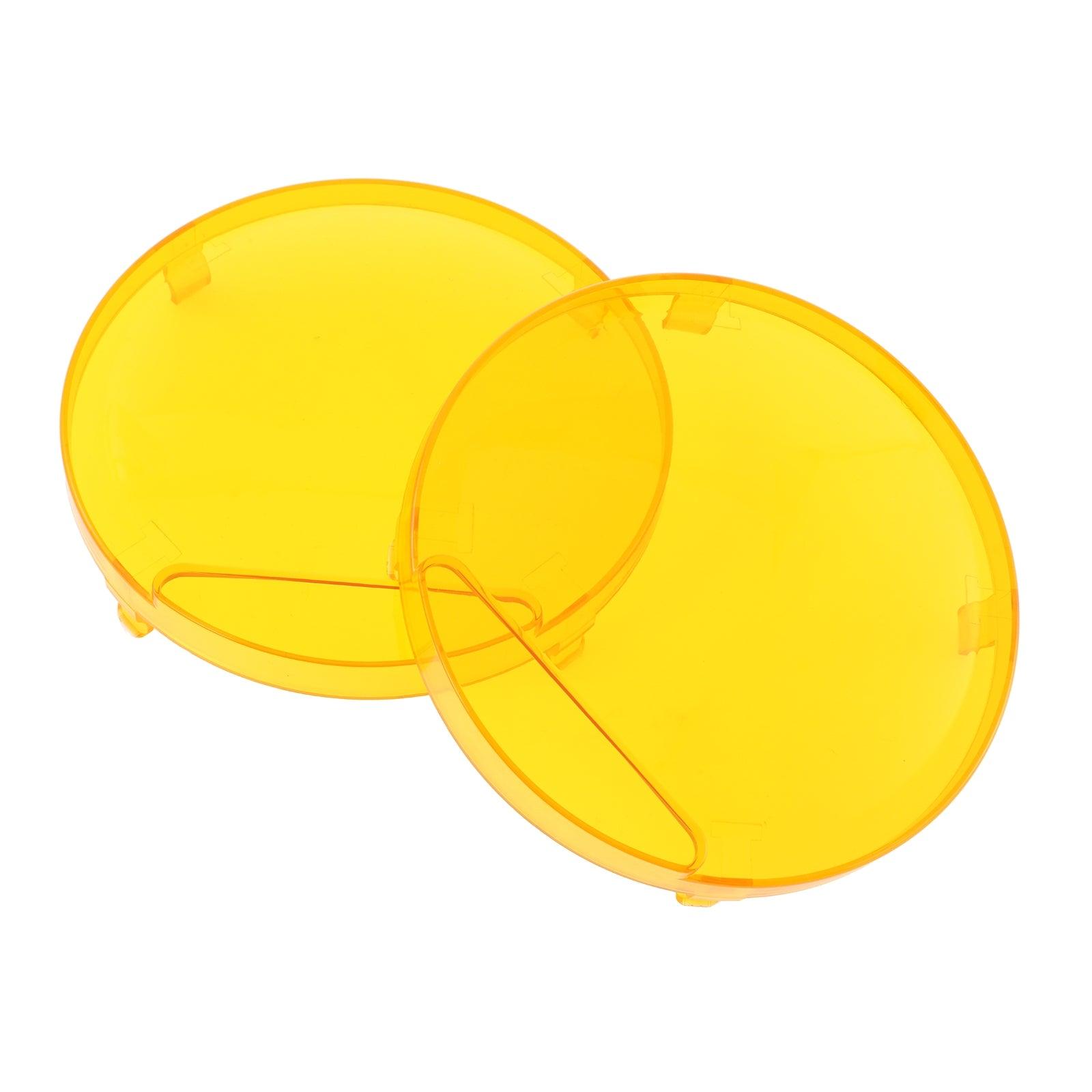 Auxbeam 7" Round LED Light Covers – Amber (2-Pack)