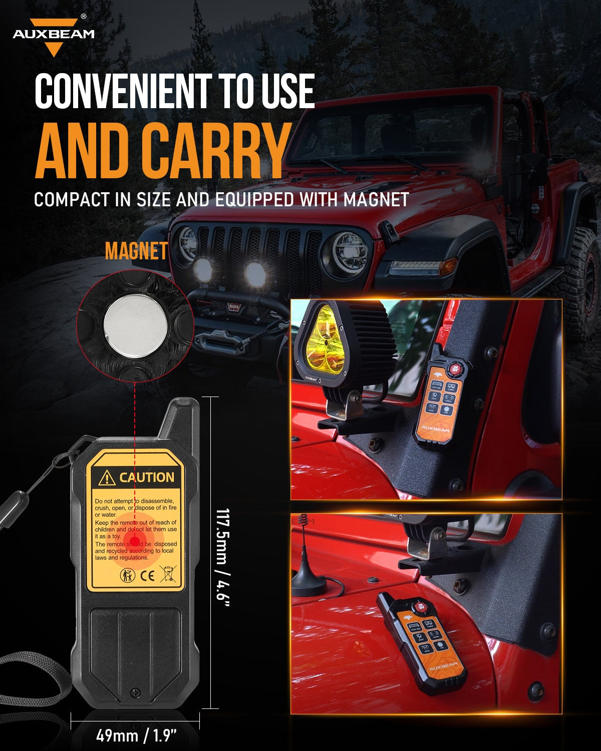 Auxbeam 6 Gang Wireless Remote Control Only for AS-600 Switch Panel