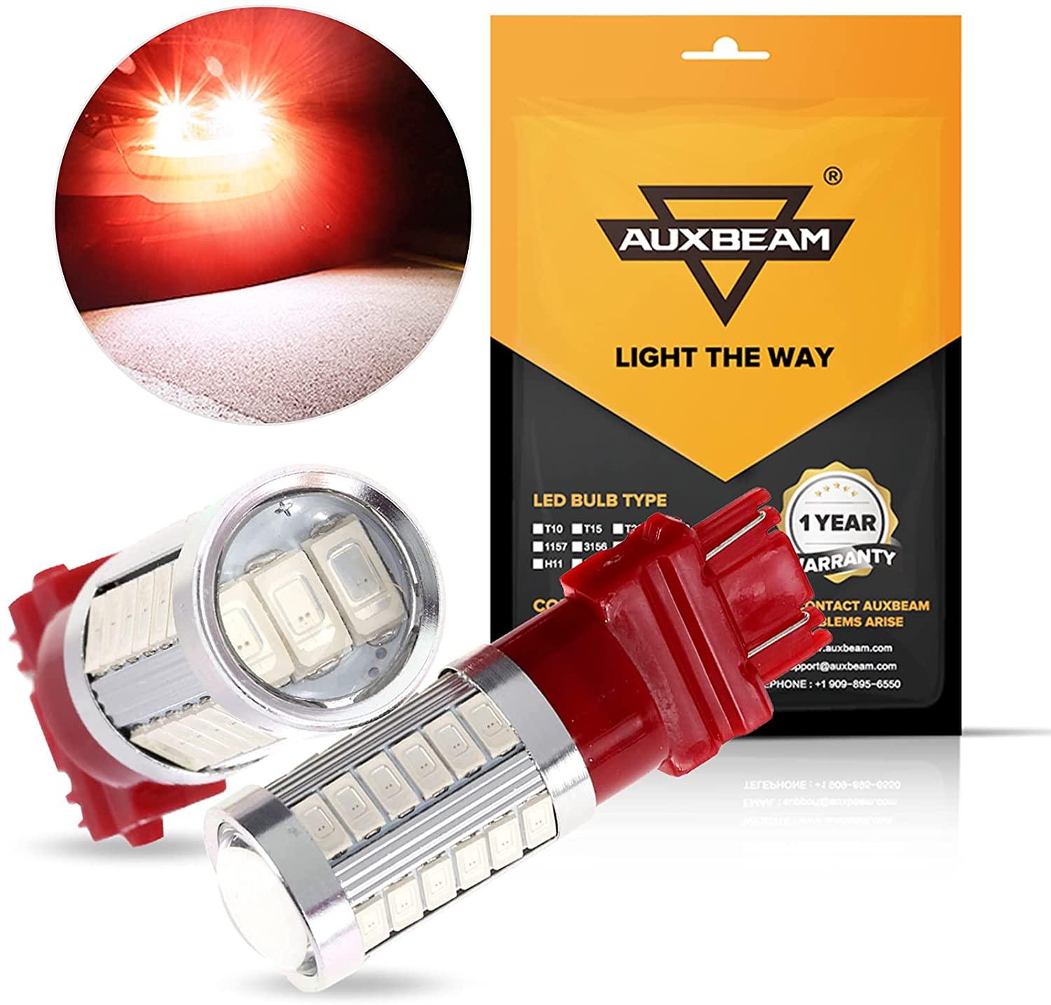 Auxbeam 33-Piece 3020 SMD LED Bulbs – Cool White / Amber / Red, 8000LM, Brake/Reverse/Parking/Tail/Turn Signal Lights