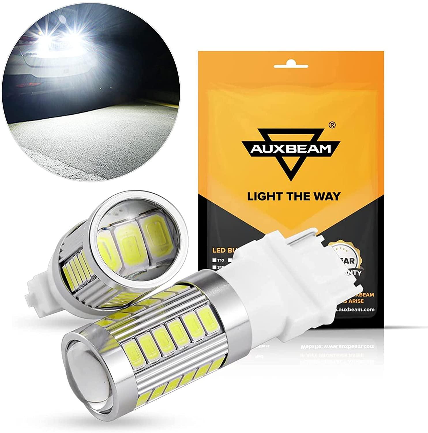 Auxbeam 33-Piece 3020 SMD LED Bulbs – Cool White / Amber / Red, 8000LM, Brake/Reverse/Parking/Tail/Turn Signal Lights