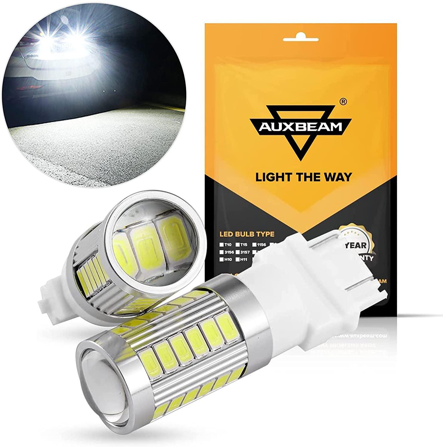 Auxbeam 33-Piece 3020 SMD LED Bulbs – Cool White / Amber / Red, 8000LM, Brake/Reverse/Parking/Tail/Turn Signal Lights
