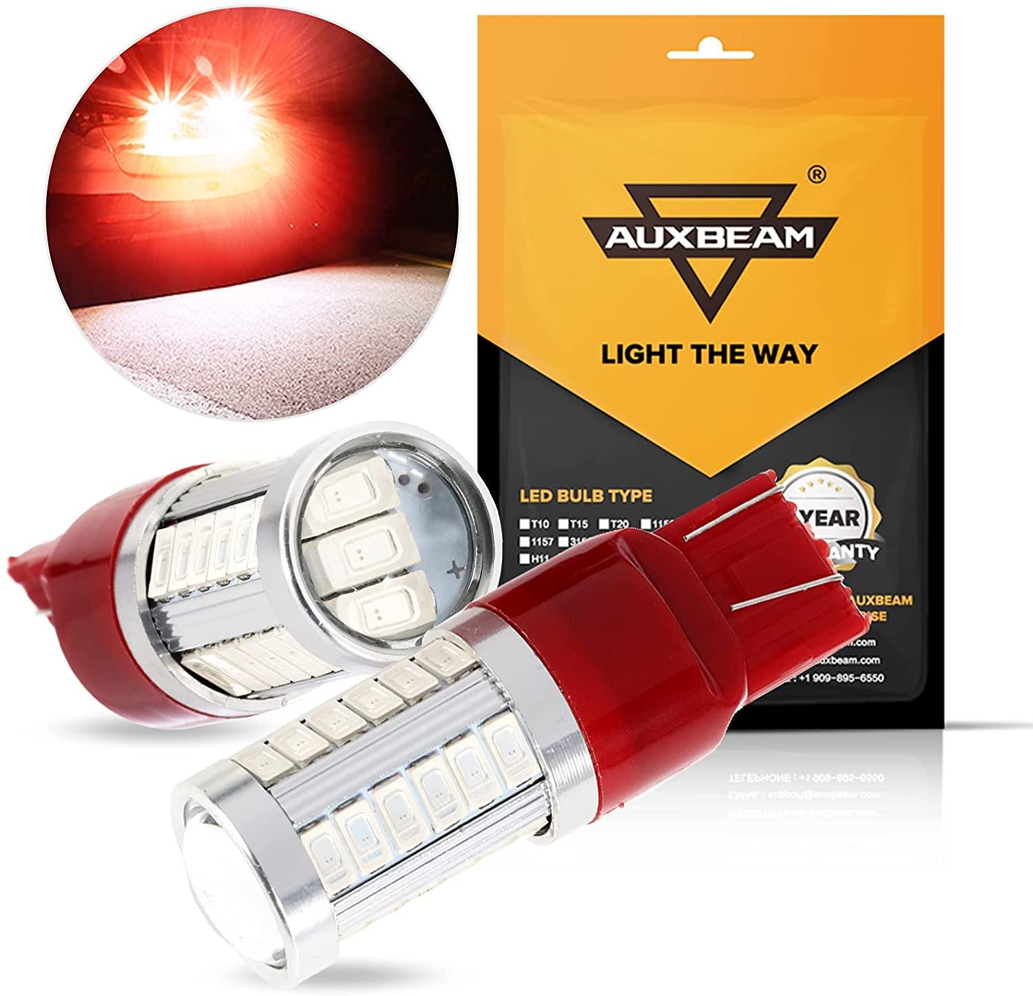 Auxbeam 33-Piece 3020 SMD LED Bulbs – Cool White / Amber / Red, 8000LM, Brake/Reverse/Parking/Tail/Turn Signal Lights