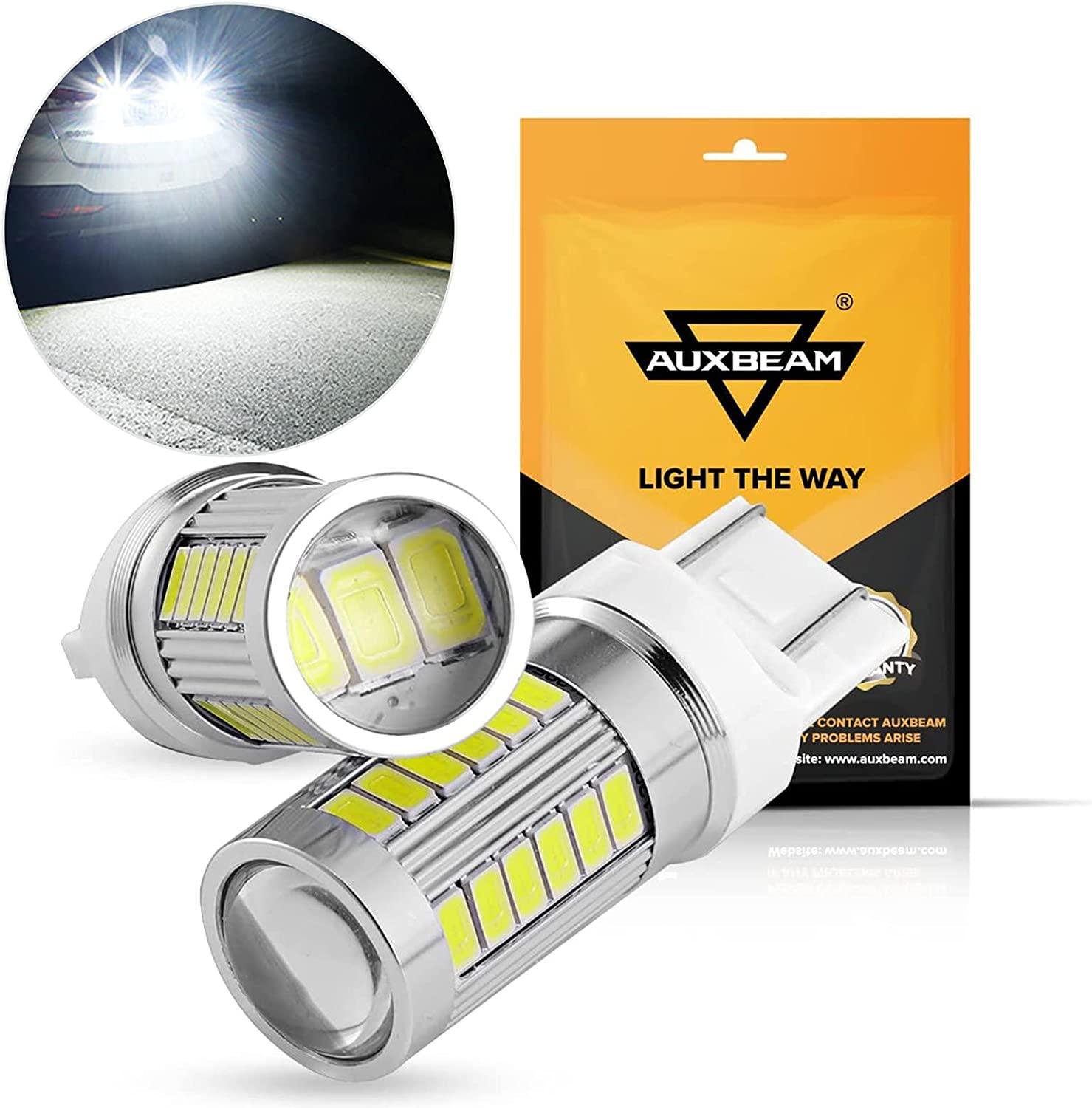 Auxbeam 33-Piece 3020 SMD LED Bulbs – Cool White / Amber / Red, 8000LM, Brake/Reverse/Parking/Tail/Turn Signal Lights