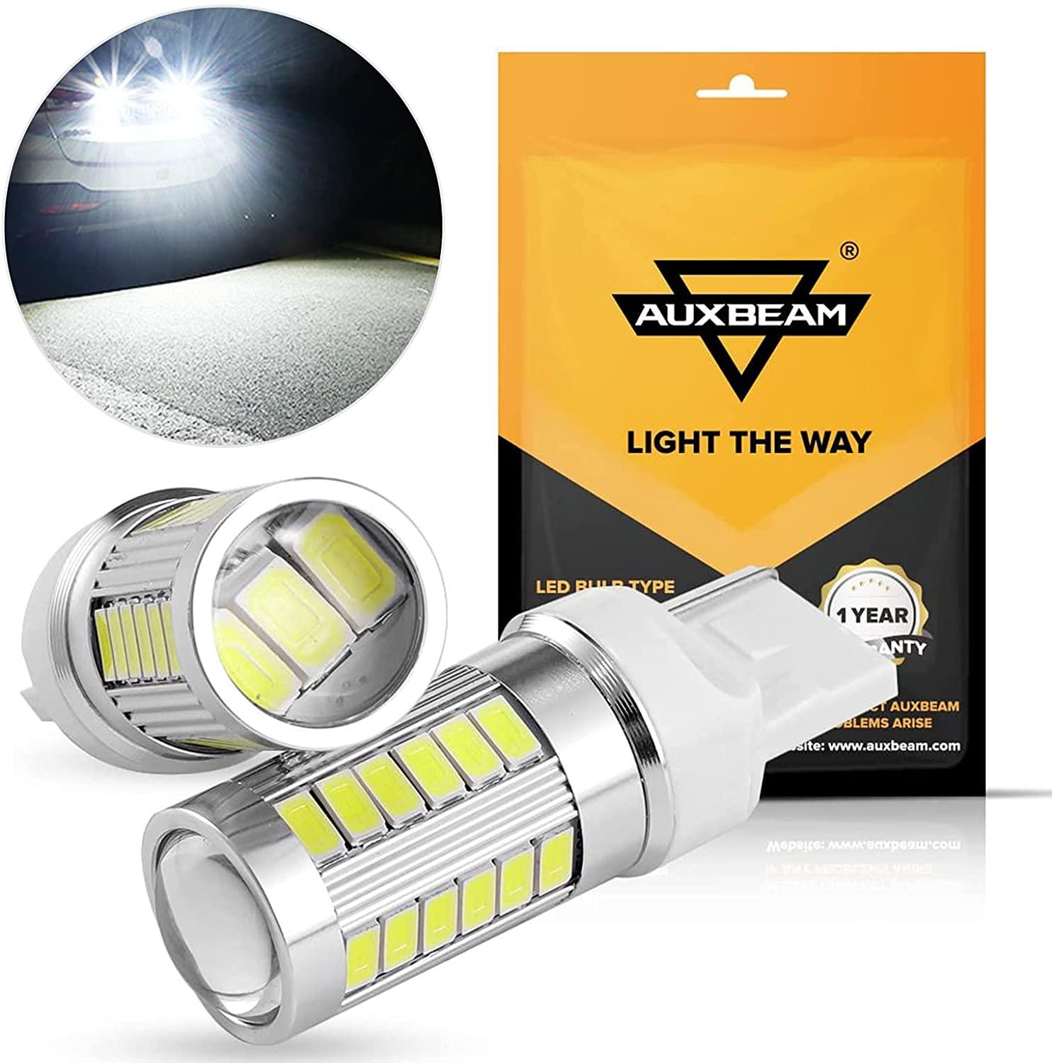 Auxbeam 33-Piece 3020 SMD LED Bulbs – Cool White / Amber / Red, 8000LM, Brake/Reverse/Parking/Tail/Turn Signal Lights