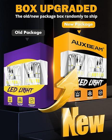 Auxbeam T25 / 3157 / 3156 LED Brake & Tail Light Bulbs – Y2 Series, 14W, 6000LM, Red, CAN-Bus Error-Free (2 Pack)