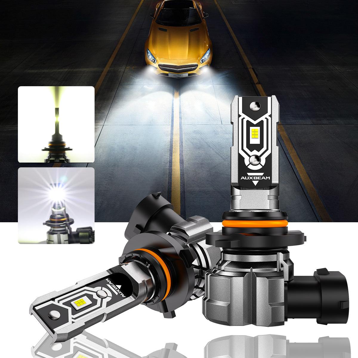 Auxbeam H10 / 9145 / 9140 / HB3 LED Fog Light & DRL Bulbs – Q5 Series, 50W, 10,000LM, 6500K Cool White (2 Pack)
