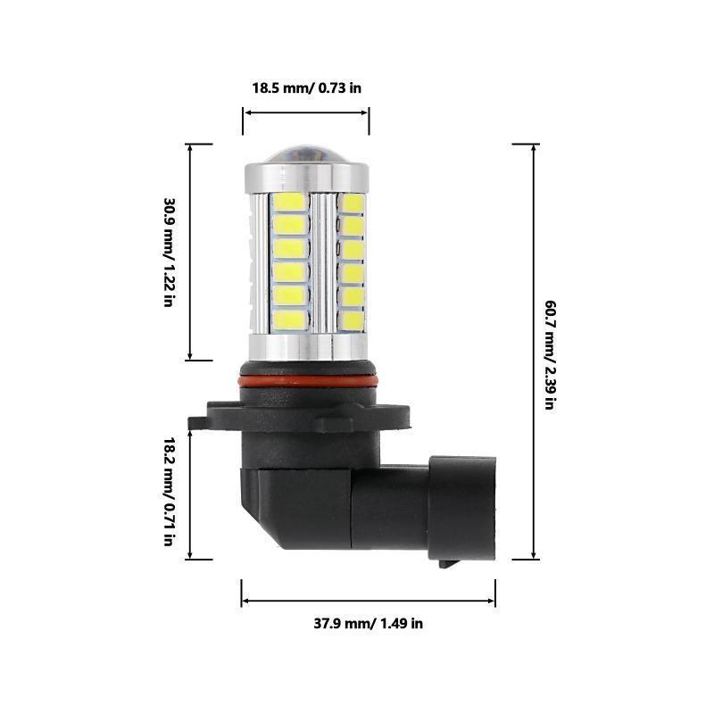 Auxbeam H10 / 9145 / 9140 / HB3 LED Fog Light & DRL Bulbs – 33LED Series, 50W, 4000LM, 6500K White (2 Pack)