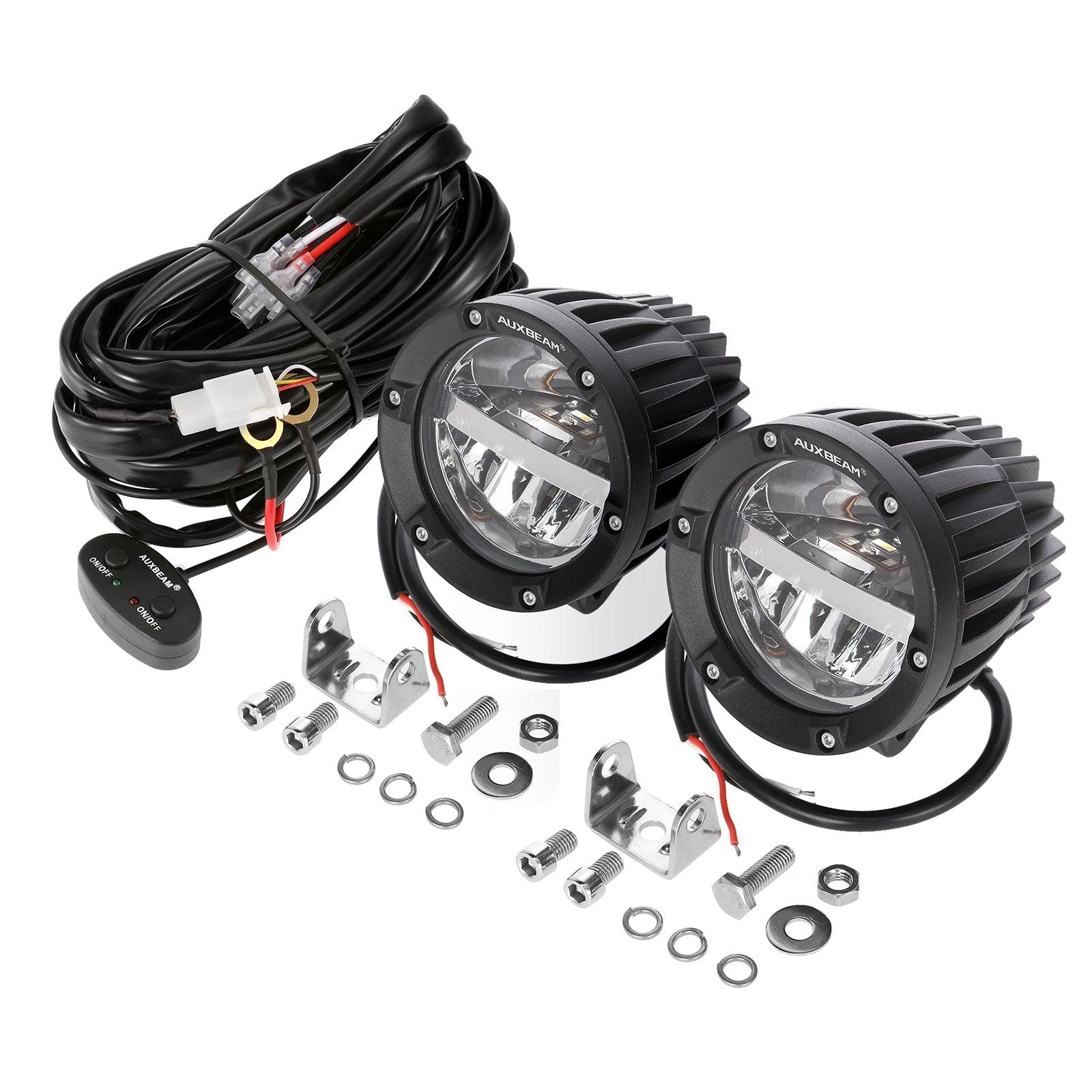 Auxbeam C4 Series 4" LED Driving Lights – 100W, Combo Beam