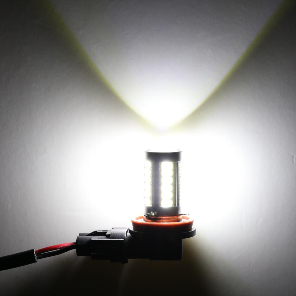 Auxbeam H11 / H9 / H8 / H16JP LED Fog Light & DRL Bulbs – 33LED Series, 50W, 4000LM, 6500K White (2 Pack)