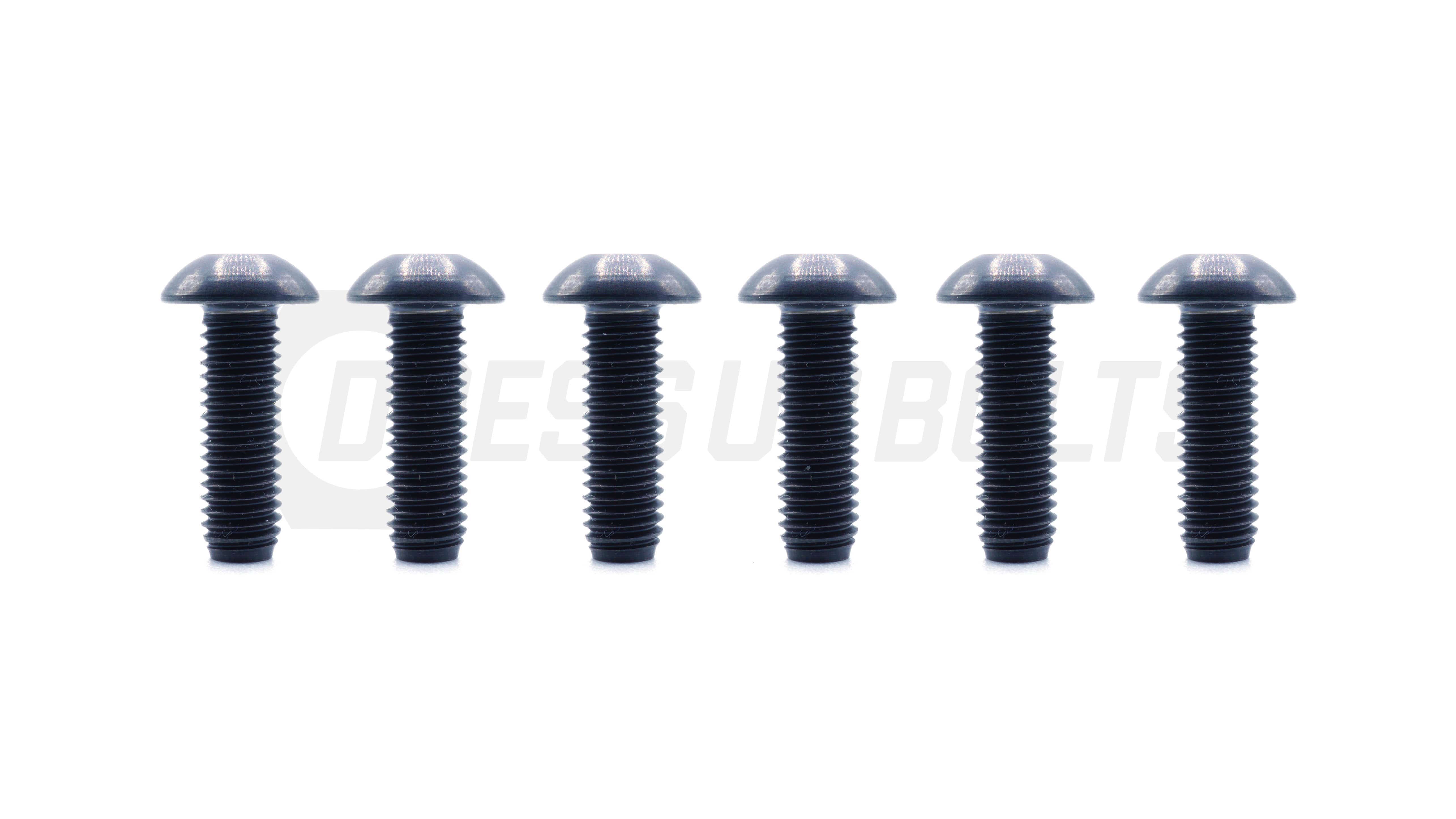 Dress Up Bolts Titanium Hardware Steering Wheel Kit - Button Head Design
