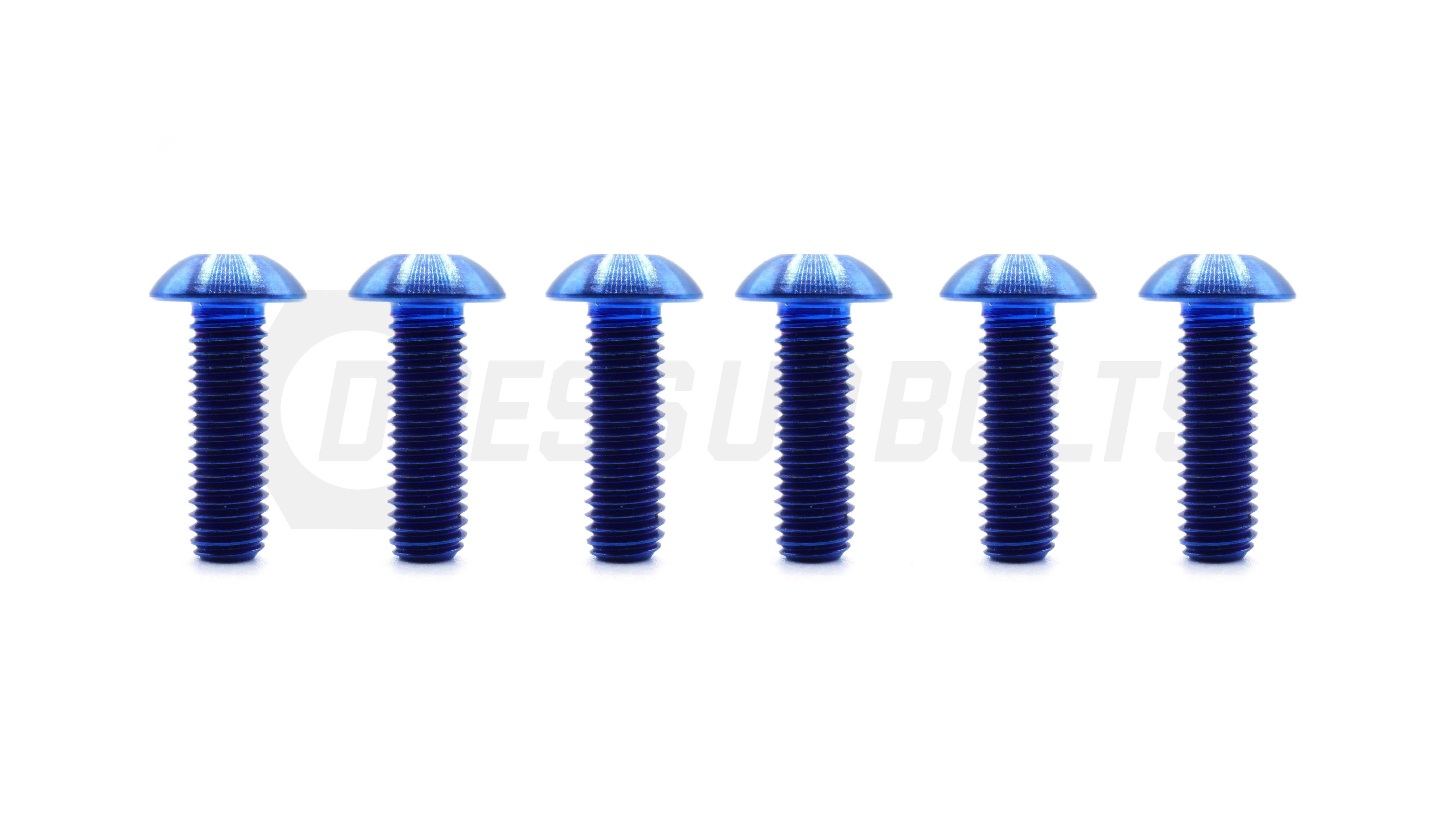 Dress Up Bolts Titanium Hardware Steering Wheel Kit - Button Head Design