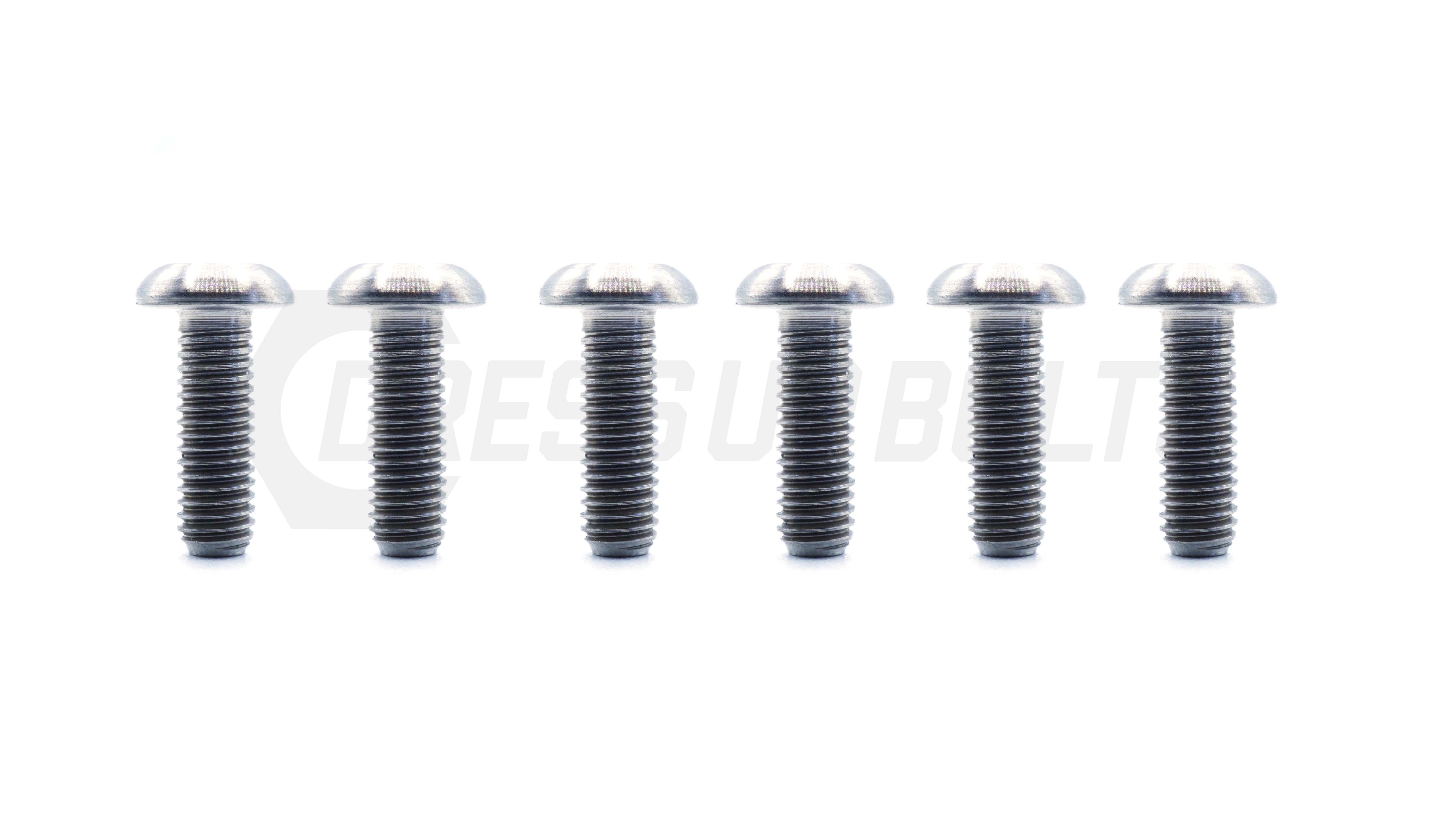 Dress Up Bolts Titanium Hardware Steering Wheel Kit - Button Head Design