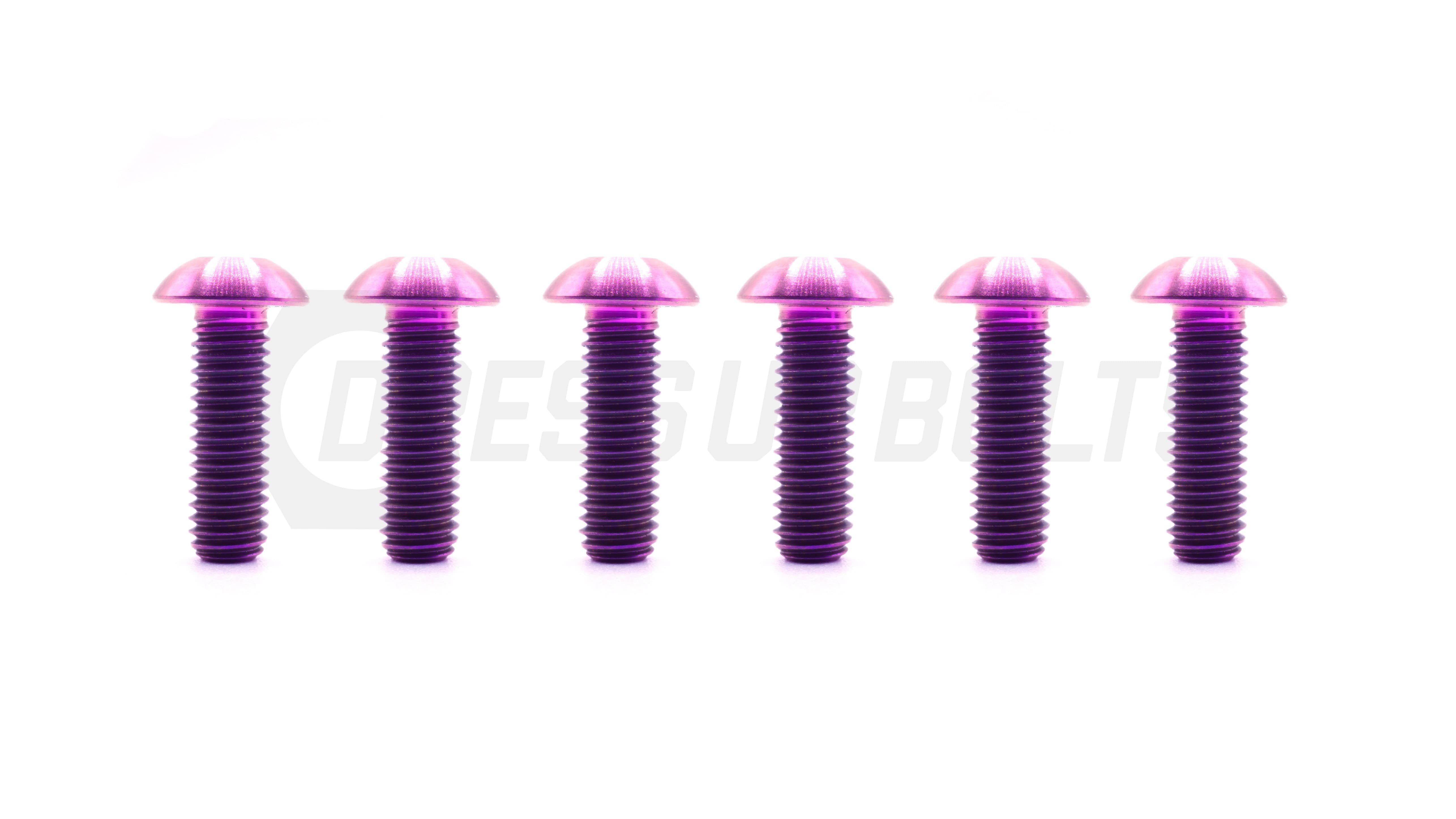 Dress Up Bolts Titanium Hardware Steering Wheel Kit - Button Head Design