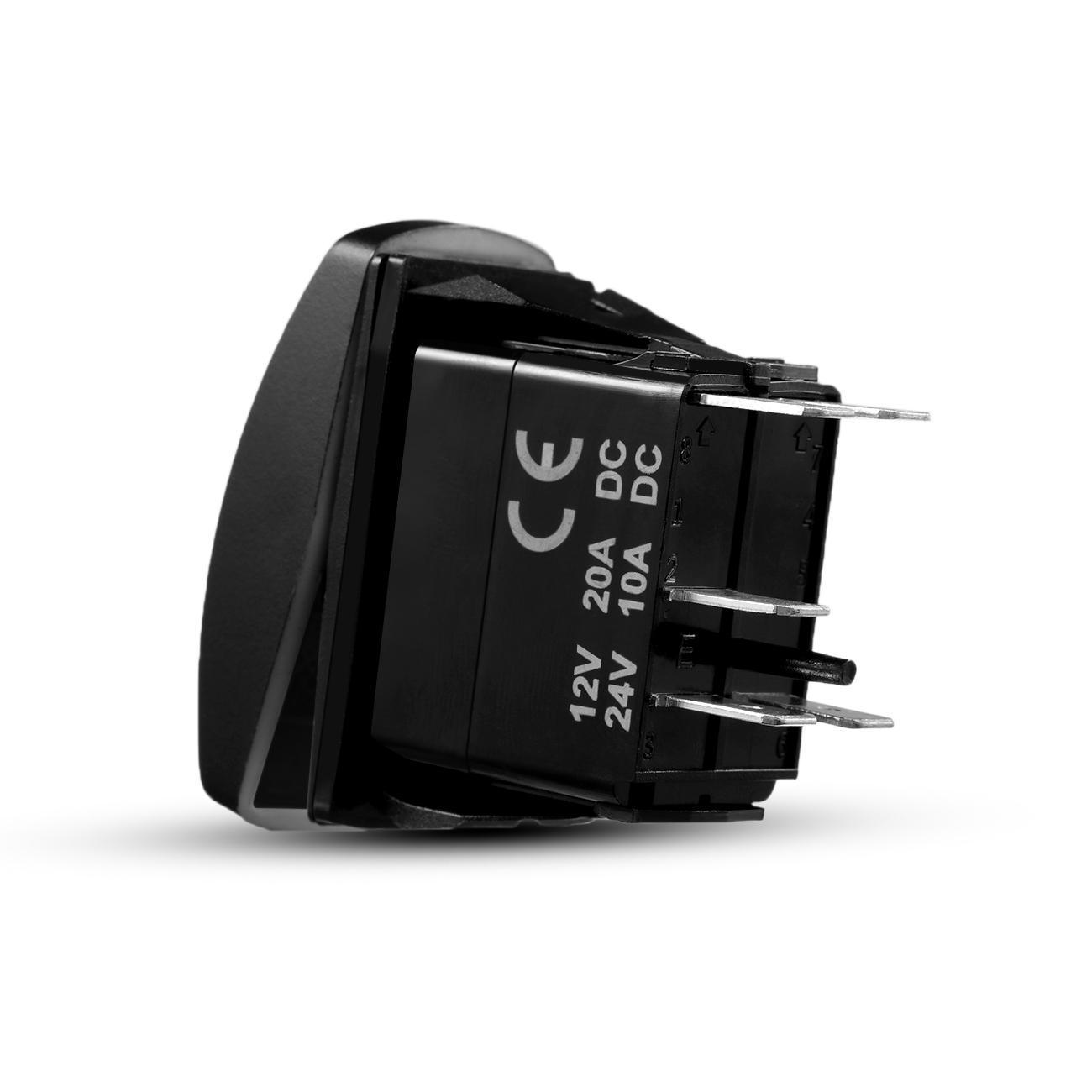 Auxbeam 5-Pin Laser On/Off Switch – 20A 12V / 10A 24V, Jumper Wires Included
