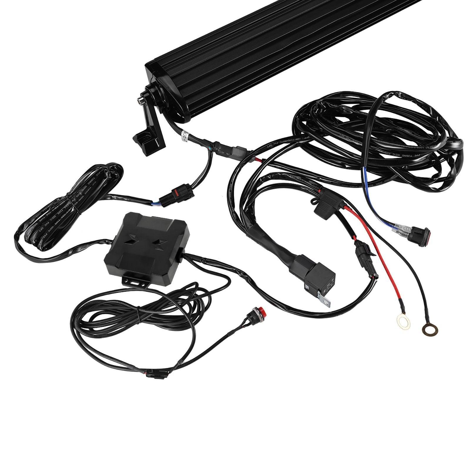 Auxbeam V-Series 22" RGB LED Light Bar – Straight/Curved, Color-Changing, Off-Road
